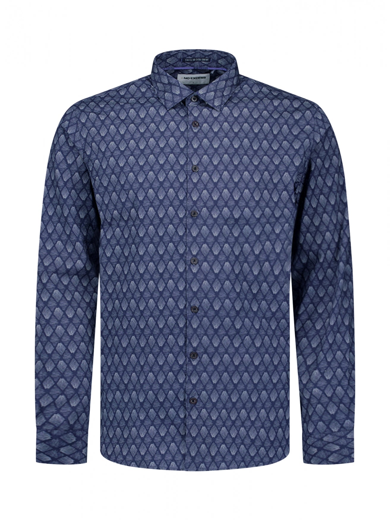 Stretch shirt with all-over print. | Night
