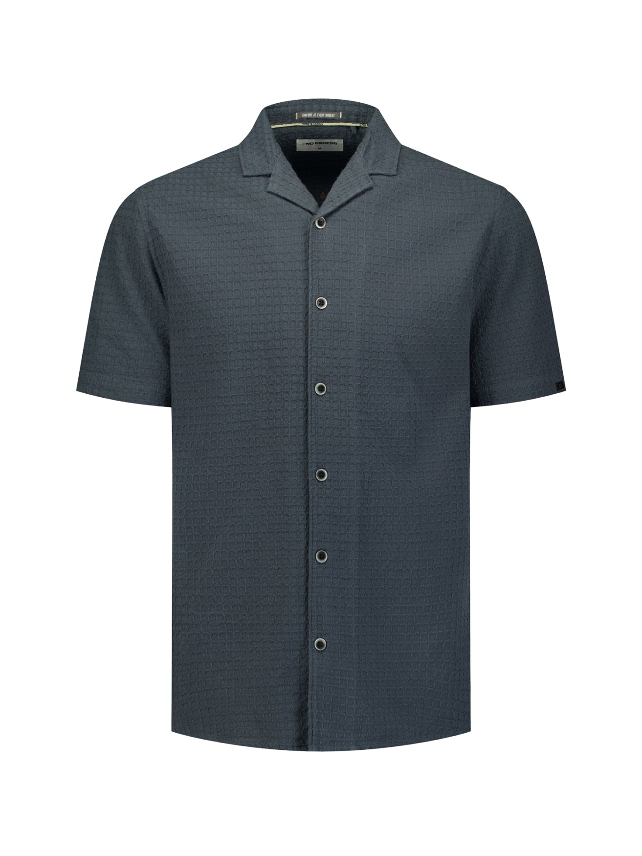 Cotton short-sleeved shirt | Dark Steel