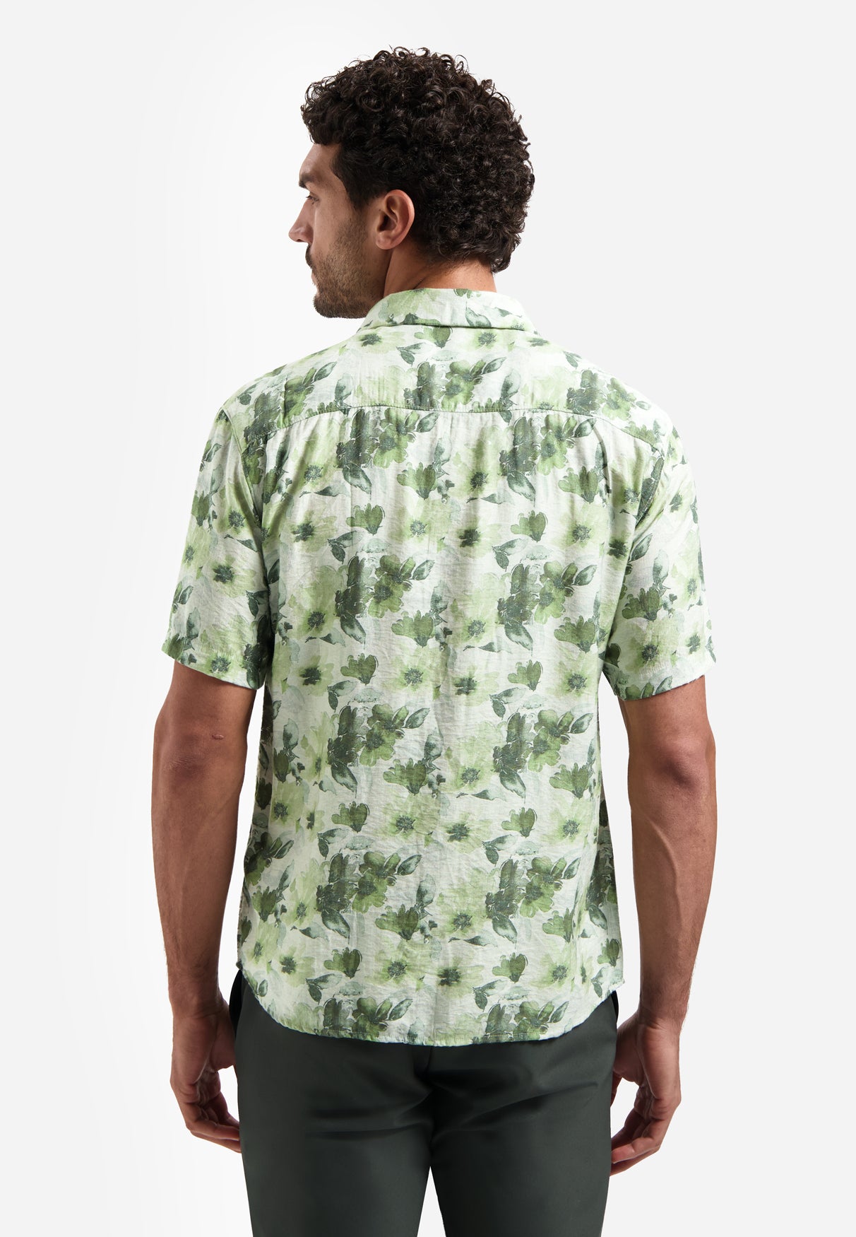 Chemise à manches courtes imprimée | Green