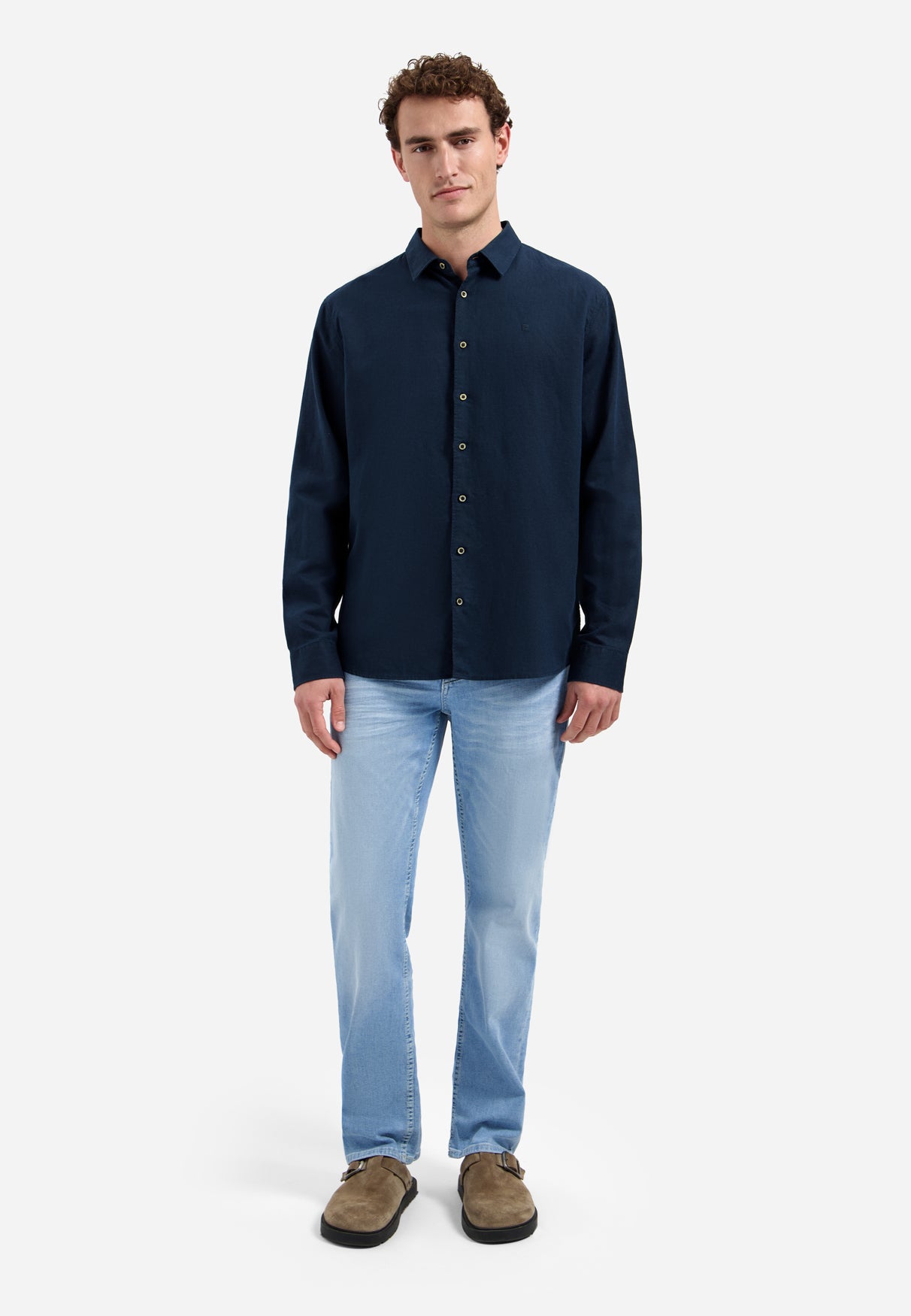 Linen blend shirt | Night