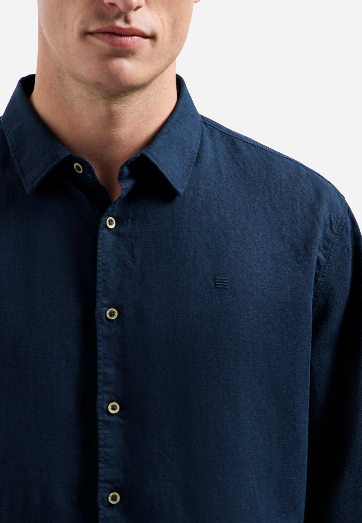 Linen blend shirt | Night