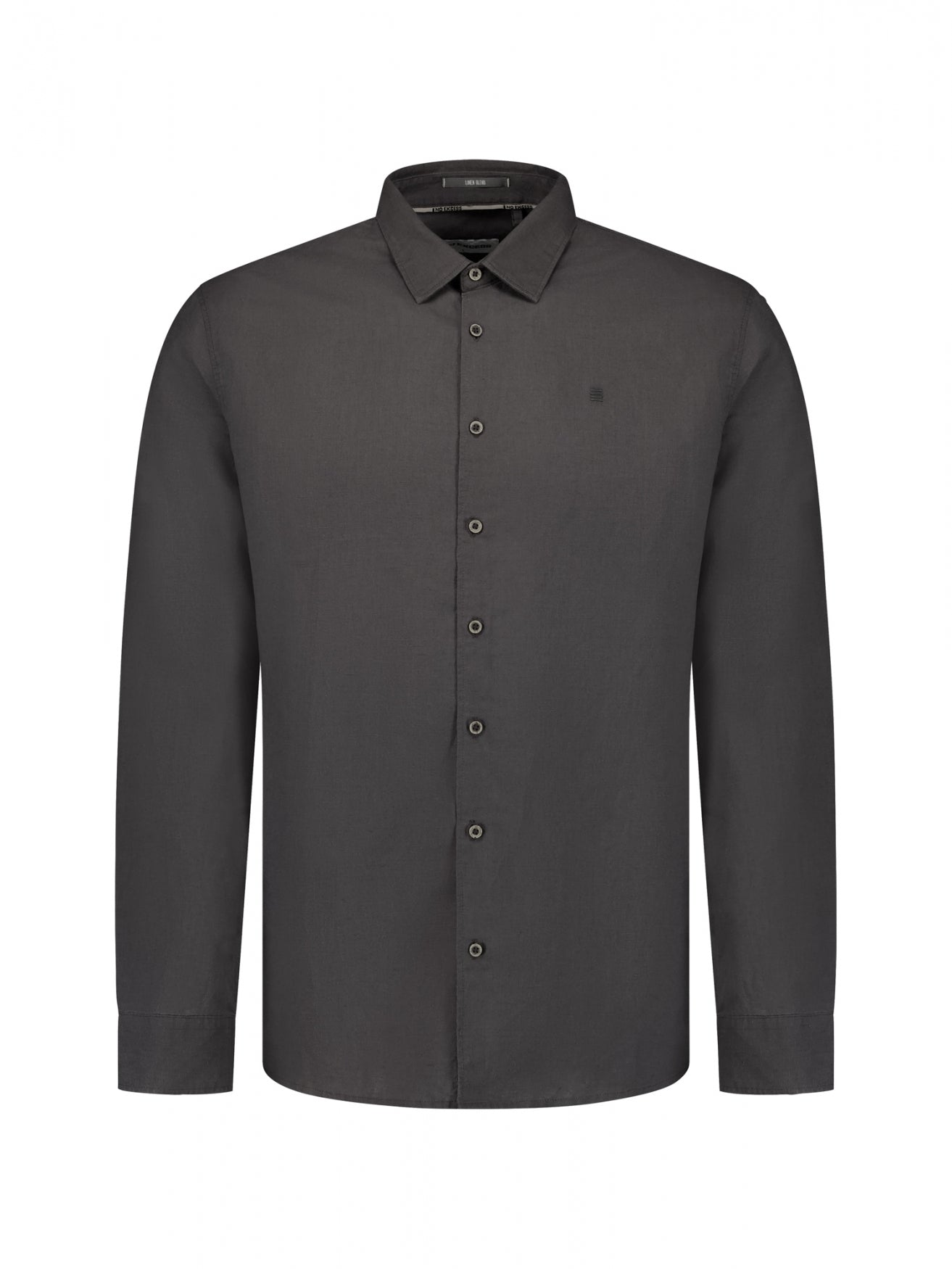 Linen blend shirt | Dark Steel