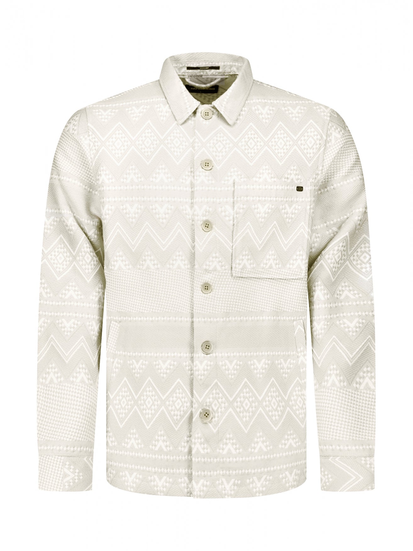 Jacquard overshirt. | Taupe