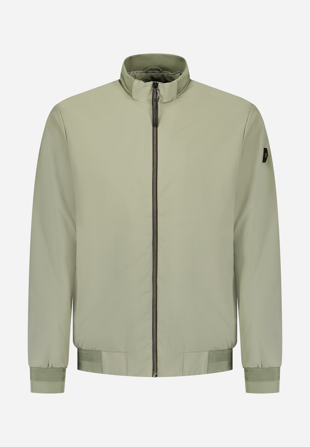 Summer jacket with ribbed collar | Light Army