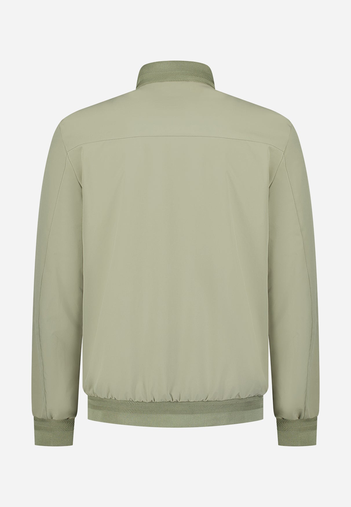 Summer jacket with ribbed collar | Light Army