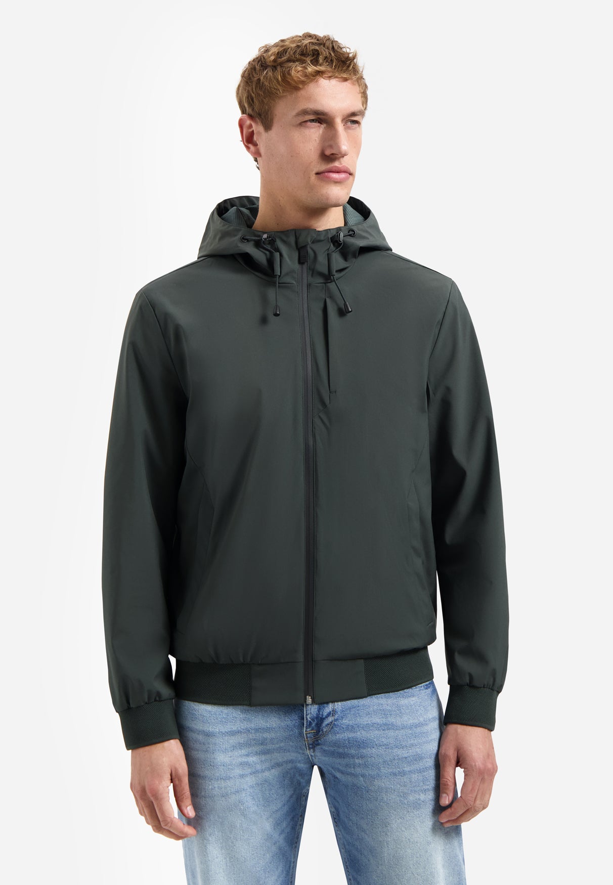 Hooded summer jacket | Dark Steel
