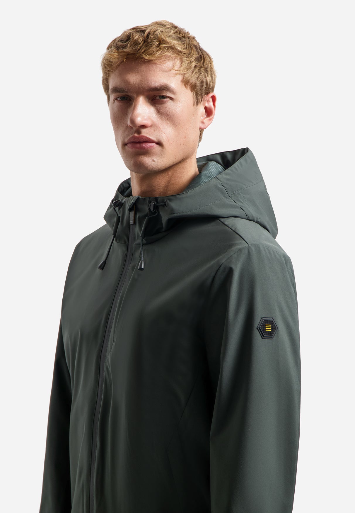 Hooded summer jacket | Dark Steel