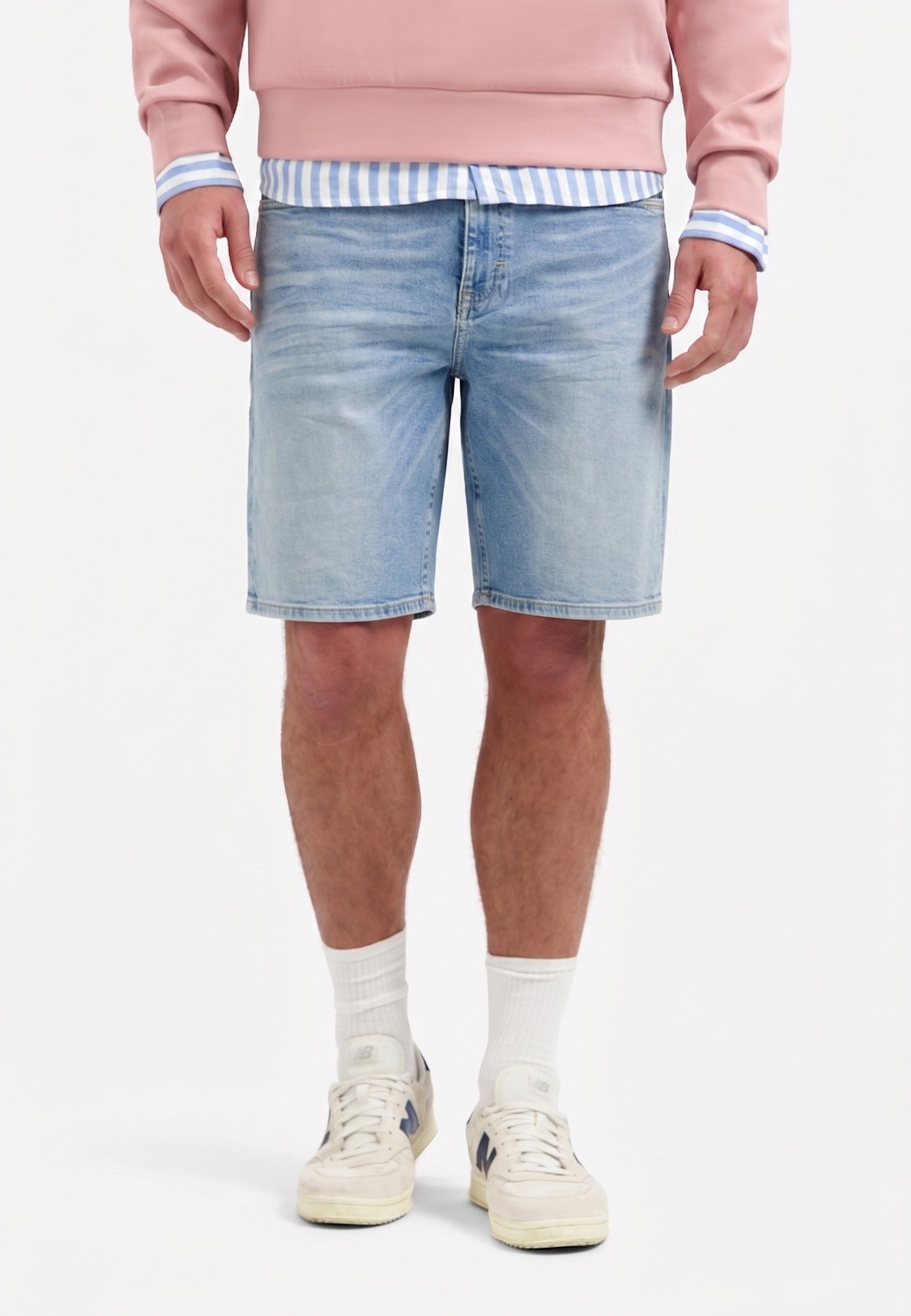 Short en denim décontracté | Bleach Denim