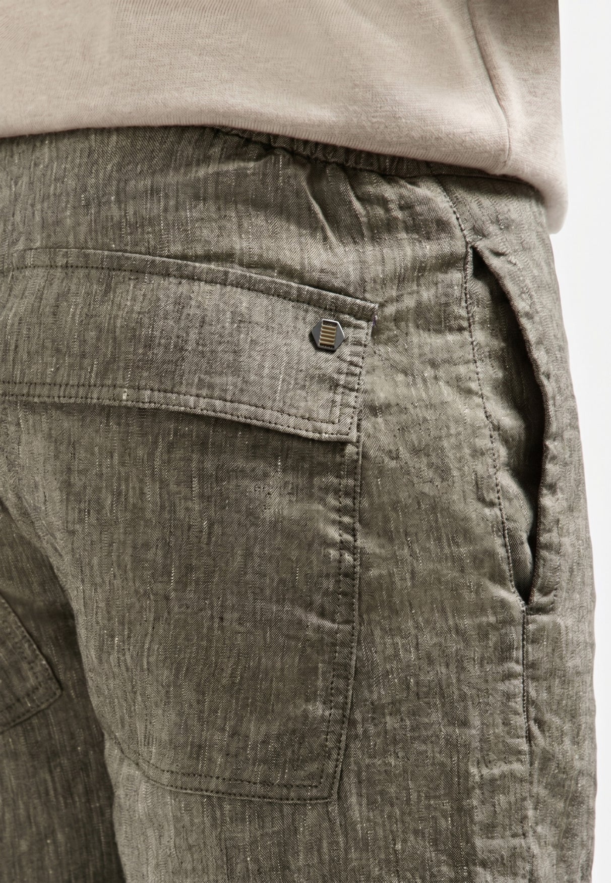 Linen-blend chino shorts | Taupe