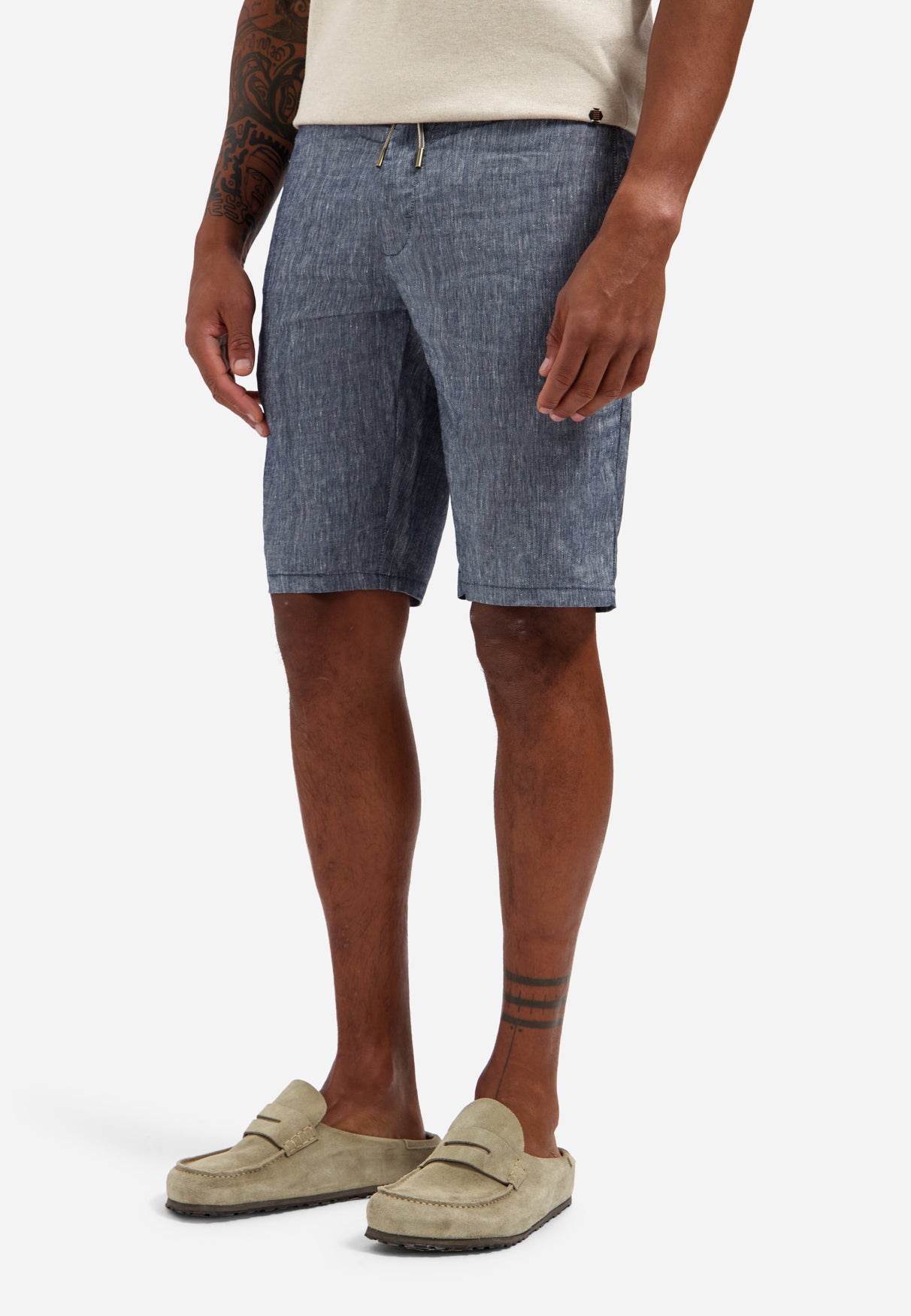 Linen-blend chino shorts | Night