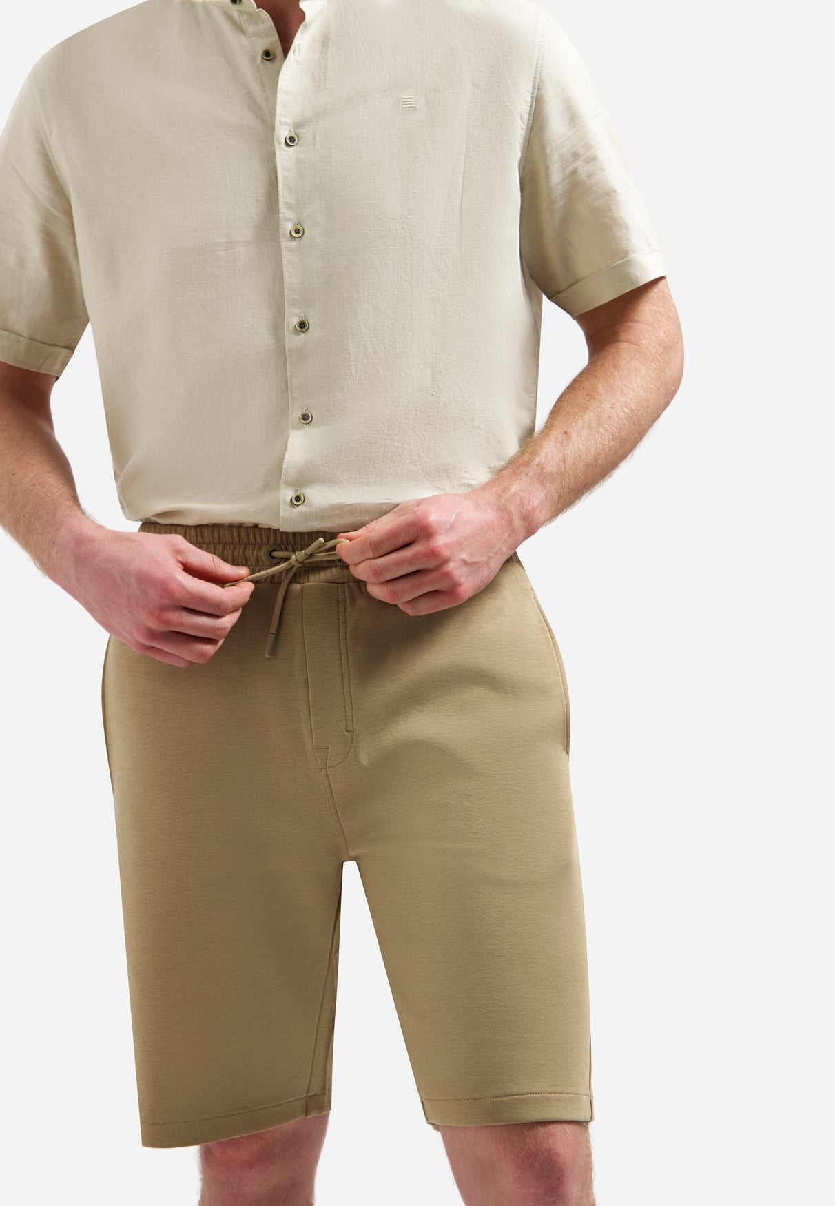 Short en jersey interlock | Taupe