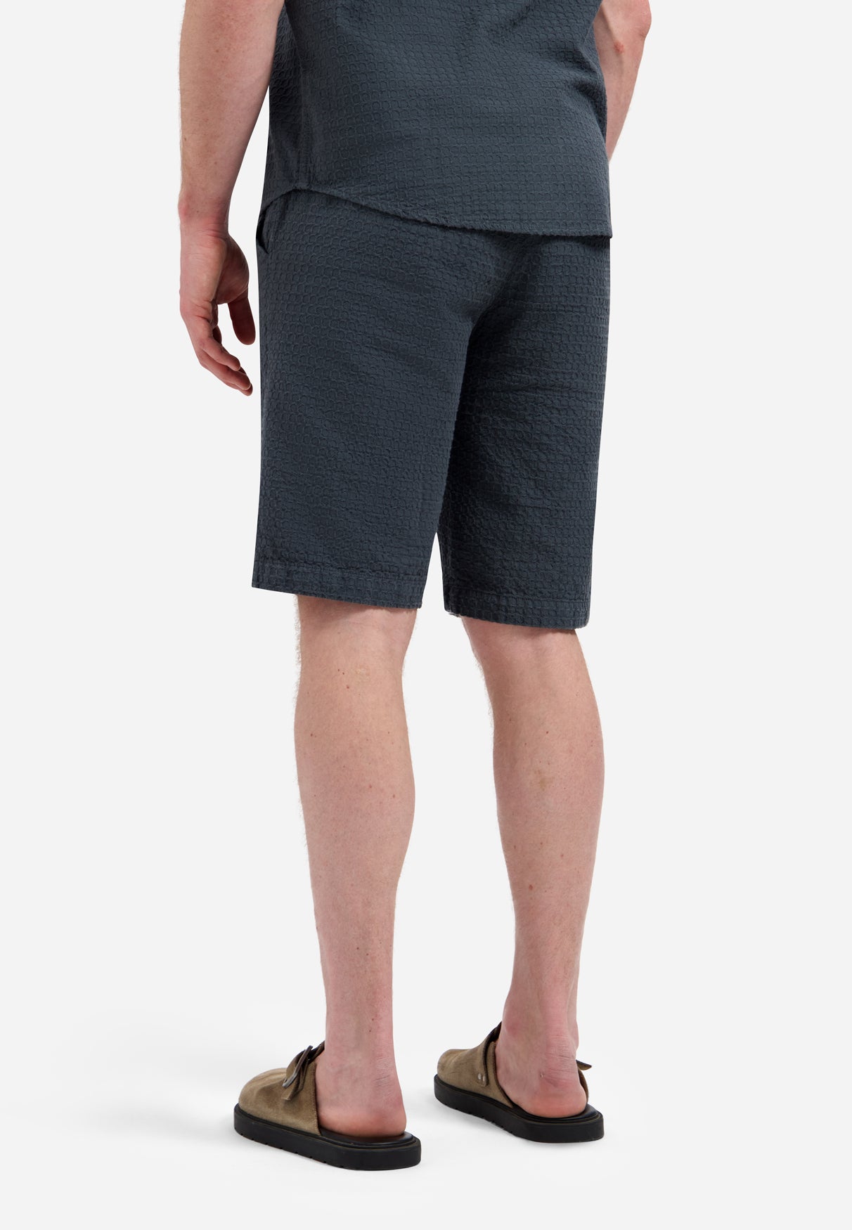 Jacquard chino shorts | Dark Steel