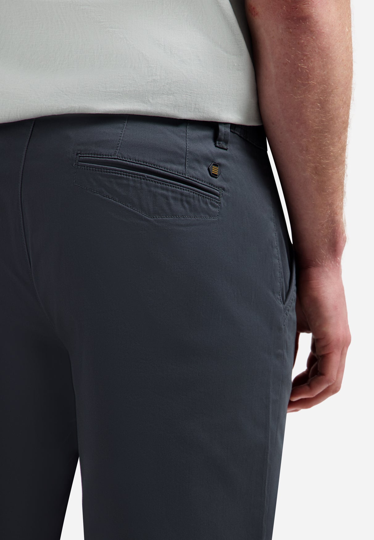 Stretch chino shorts | Dark Steel