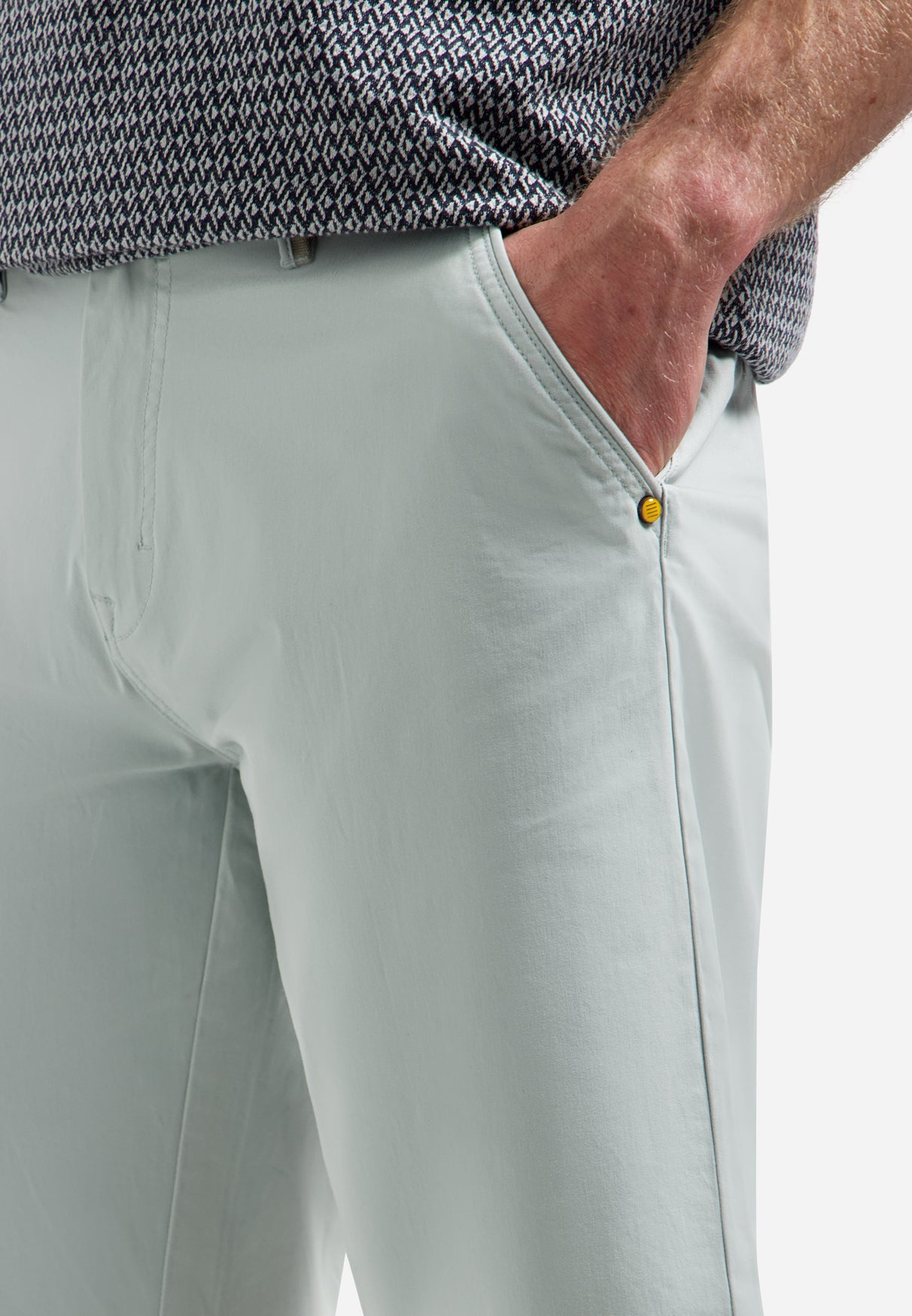 Short chino stretch | Misty Green