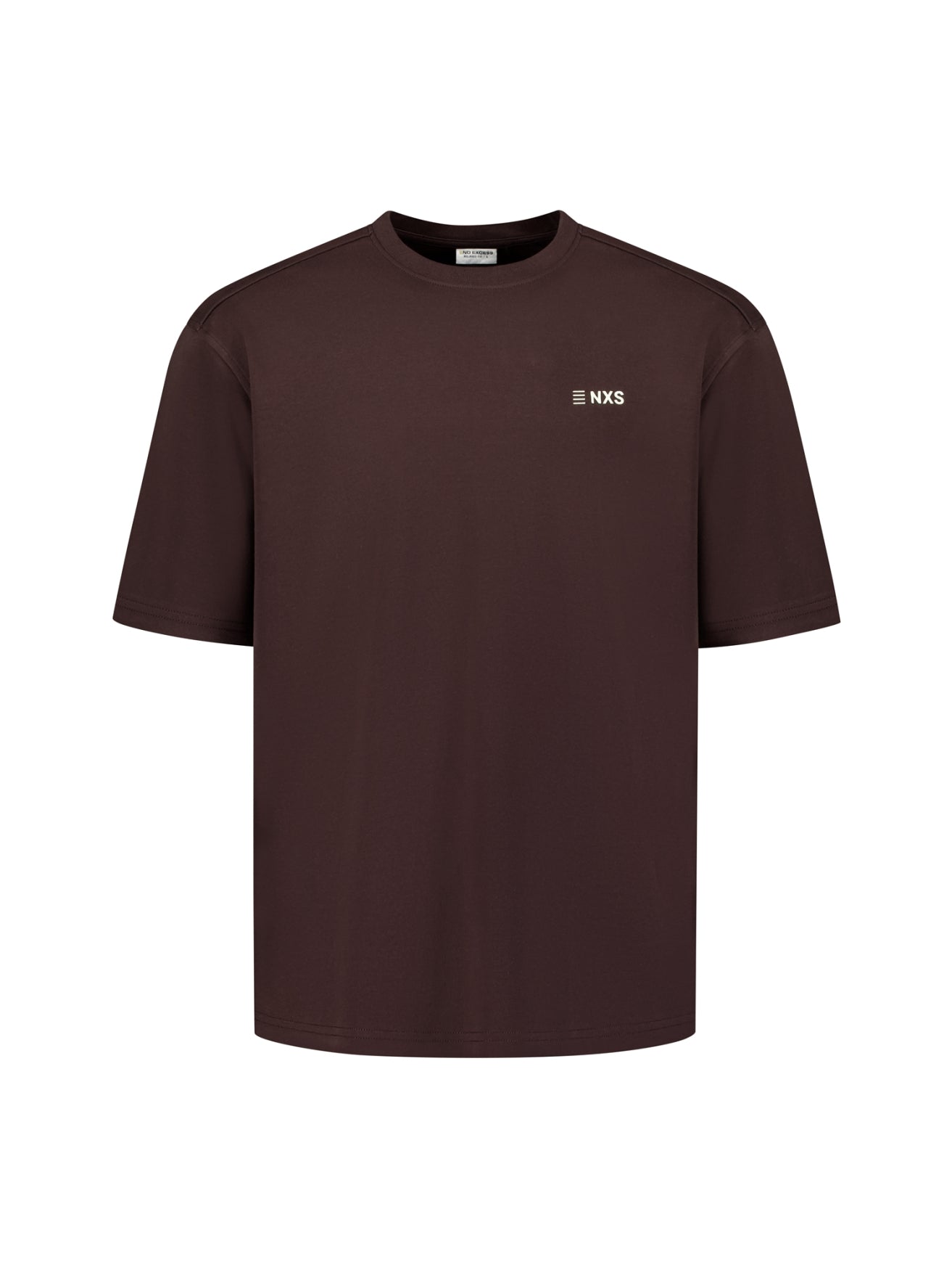 T-shirt rayé à col rond et manches courtes | White