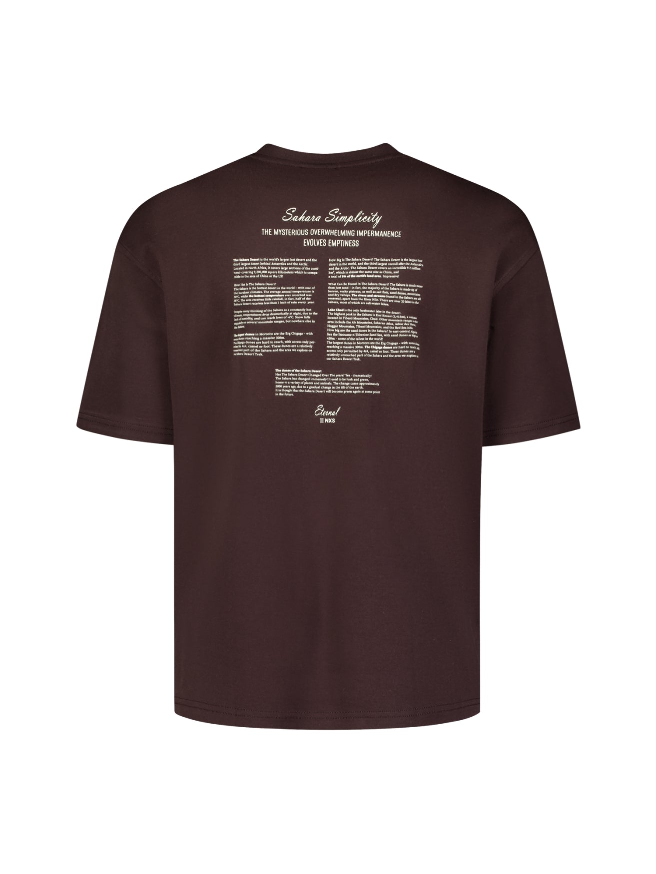 T-shirt à col rond, manches courtes et imprimé dans le dos | Dark Brown