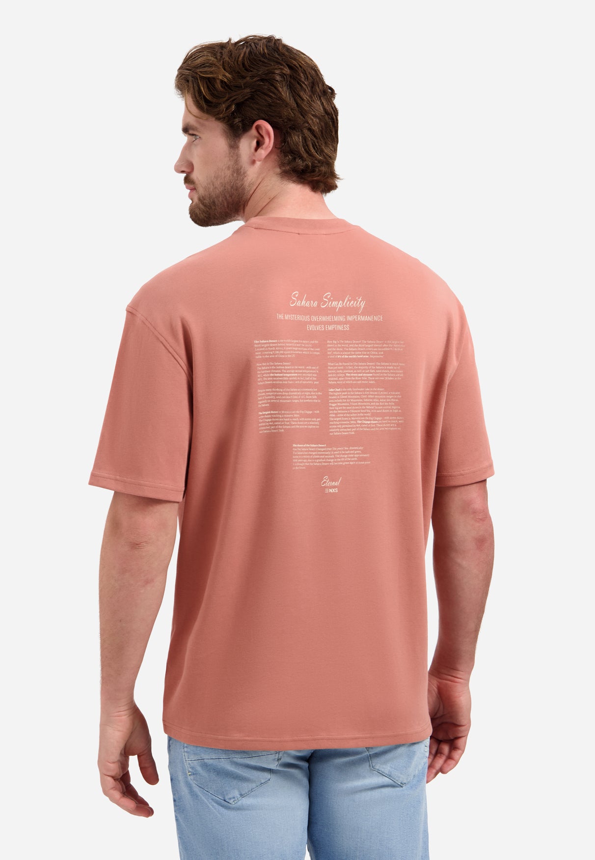 T-shirt rayé à col rond et manches courtes | White