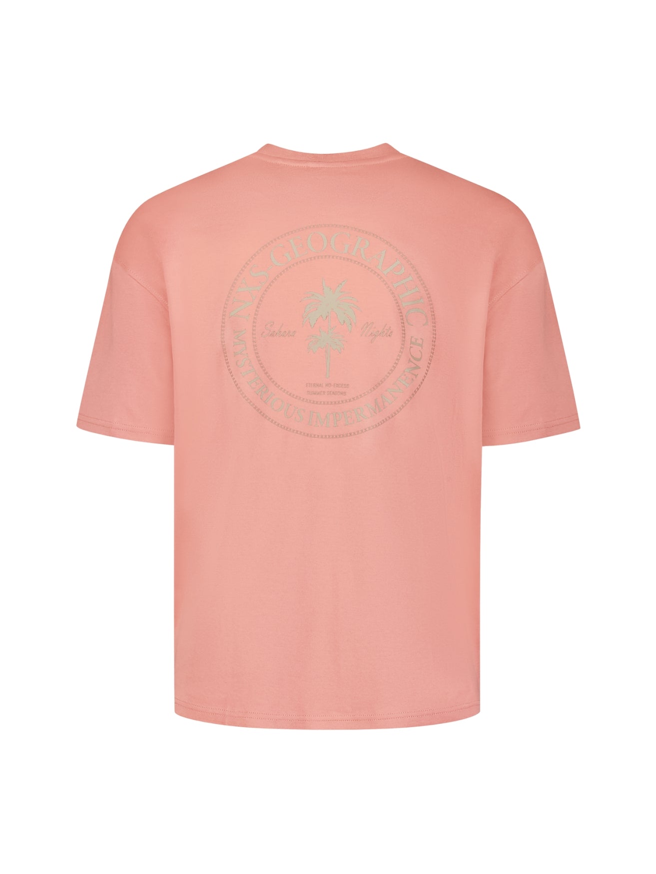 T-shirt rayé à col rond et manches courtes | White