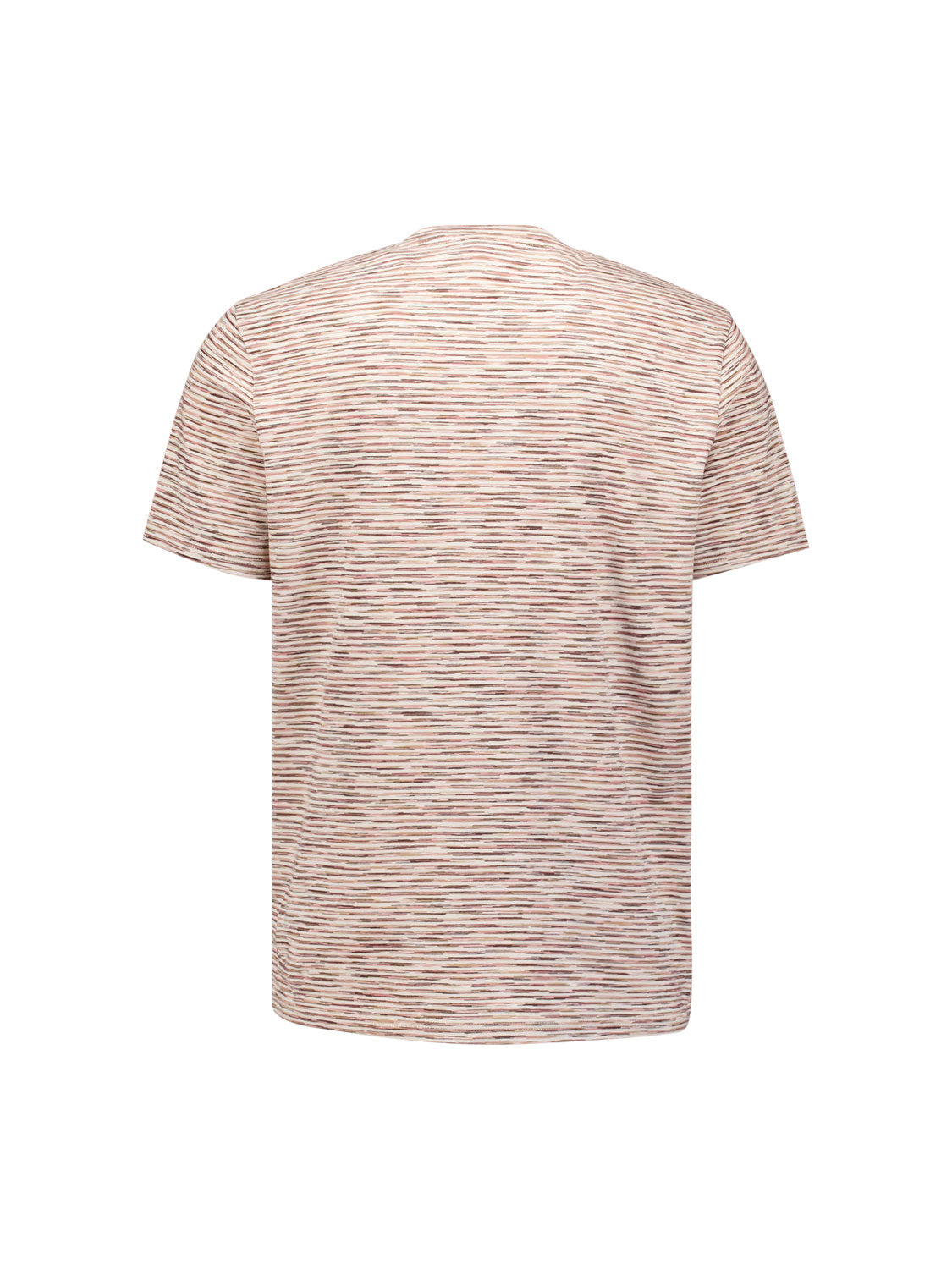 T-shirt rayé à col rond et manches courtes | Stone
