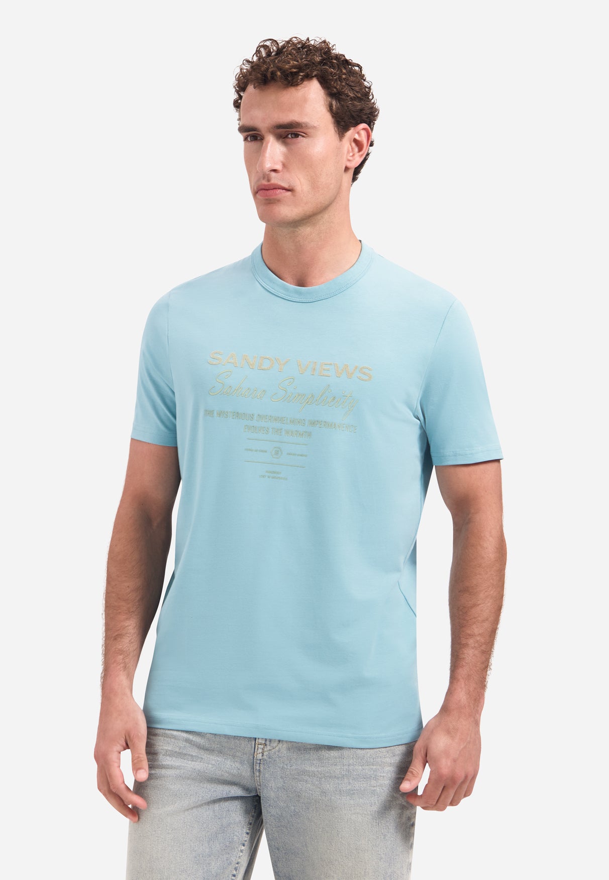 T-shirt à col rond et manches courtes avec imprimé | Seablue