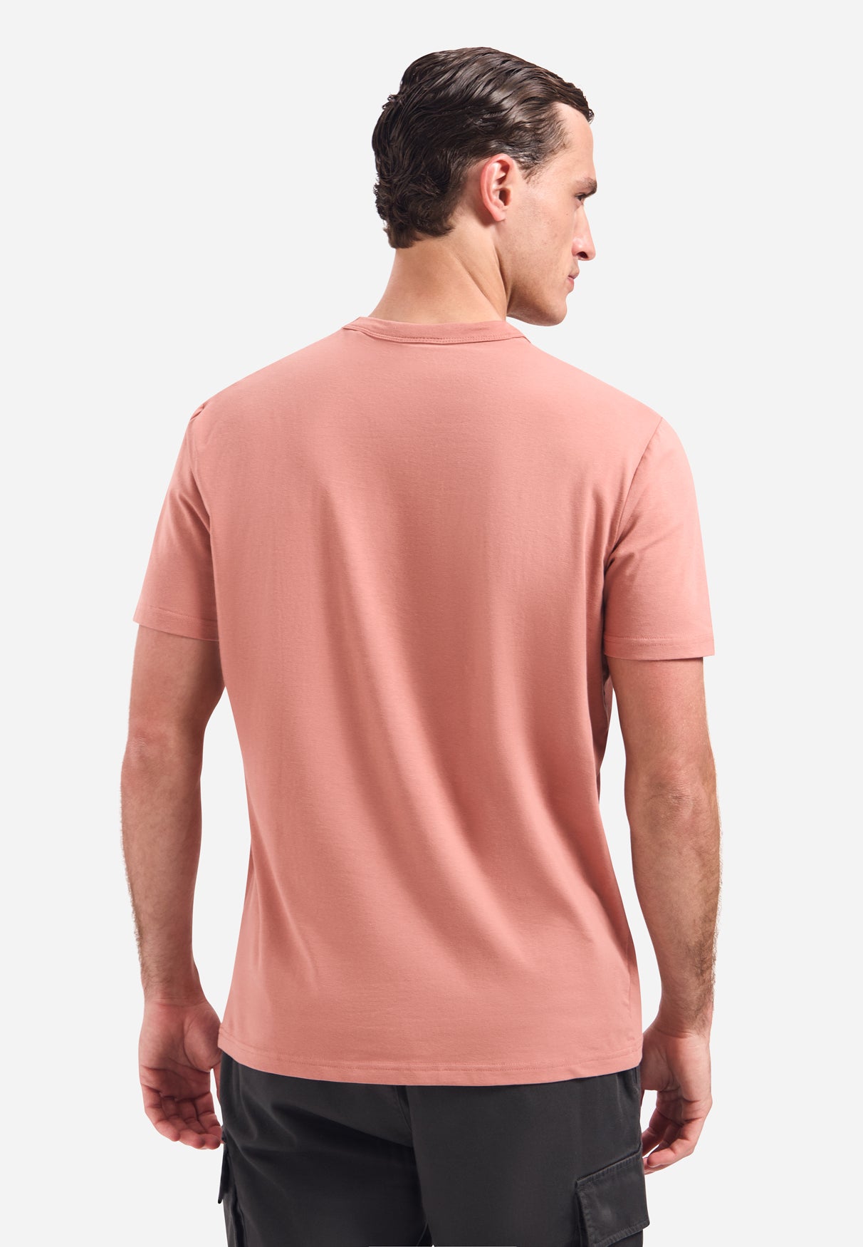 T-shirt à col rond et manches courtes avec imprimé | Coral