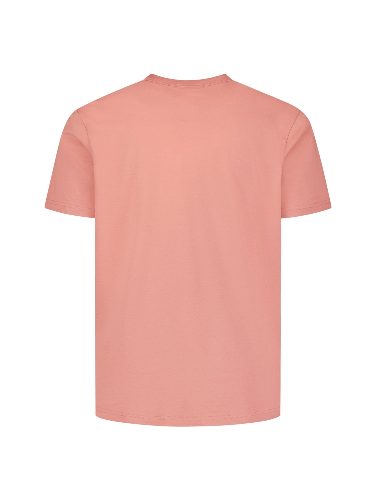 Short-sleeve crewneck T-shirt with print | Coral