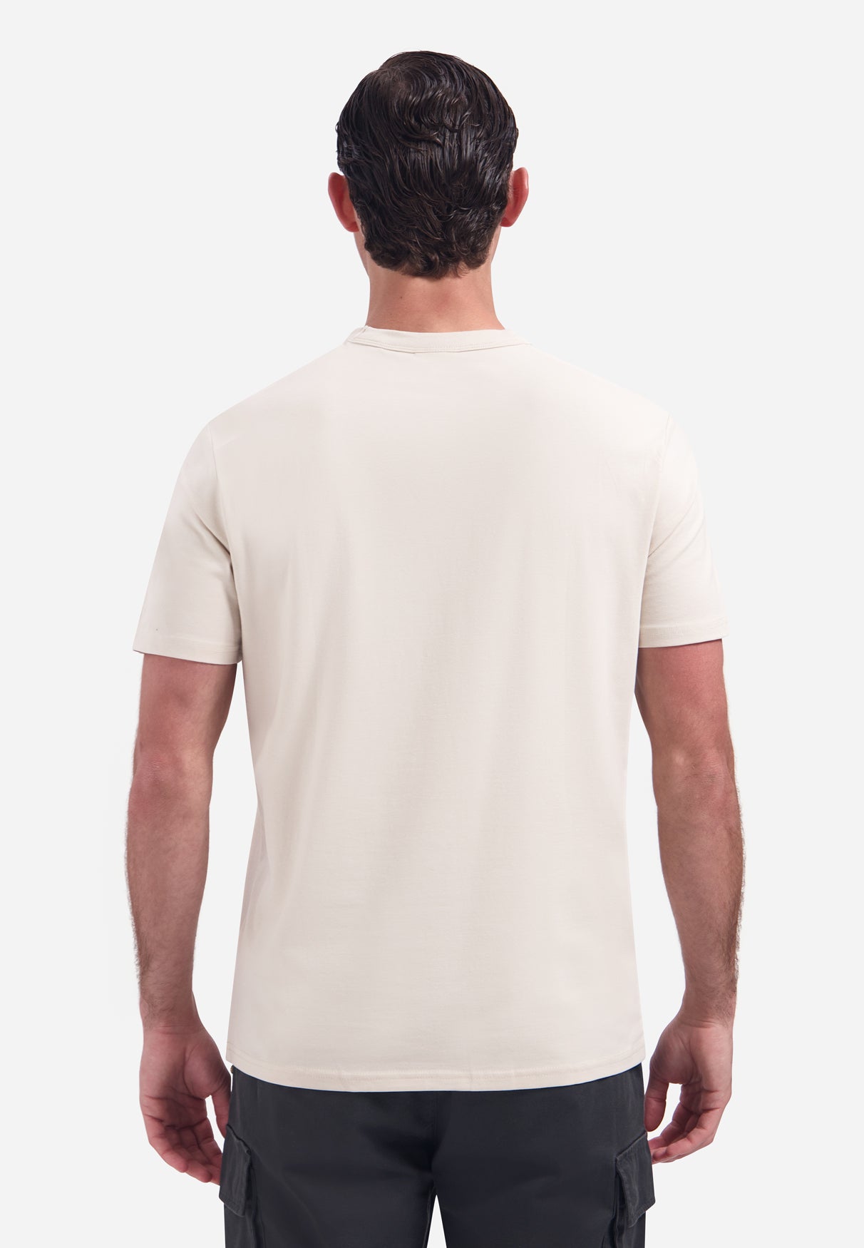 T-shirt à col rond et manches courtes avec imprimé | Stone