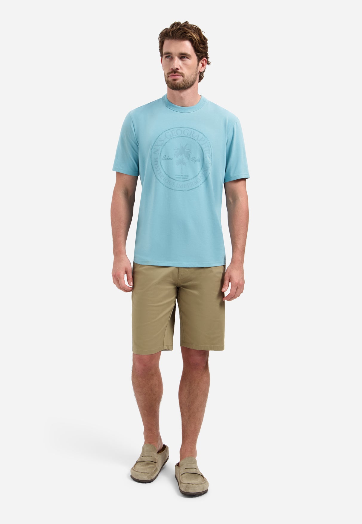 T-shirt à col rond et manches courtes avec imprimé | Seablue