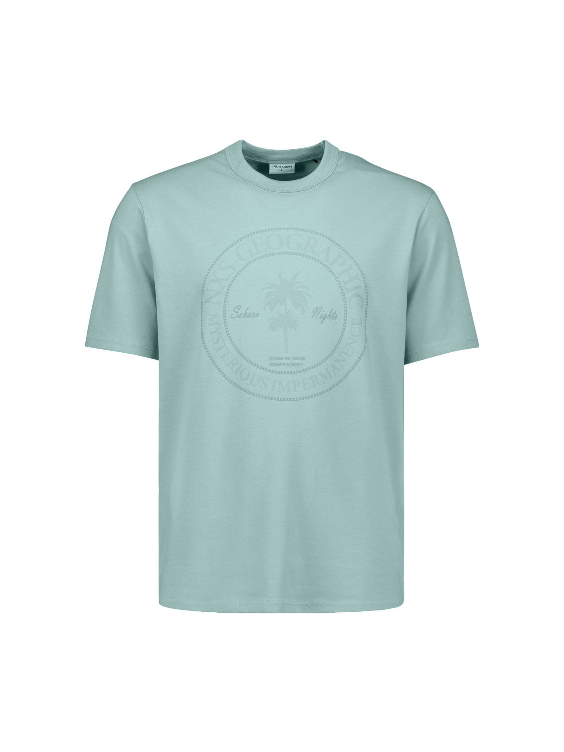 T-shirt à col rond et manches courtes avec imprimé | Seablue