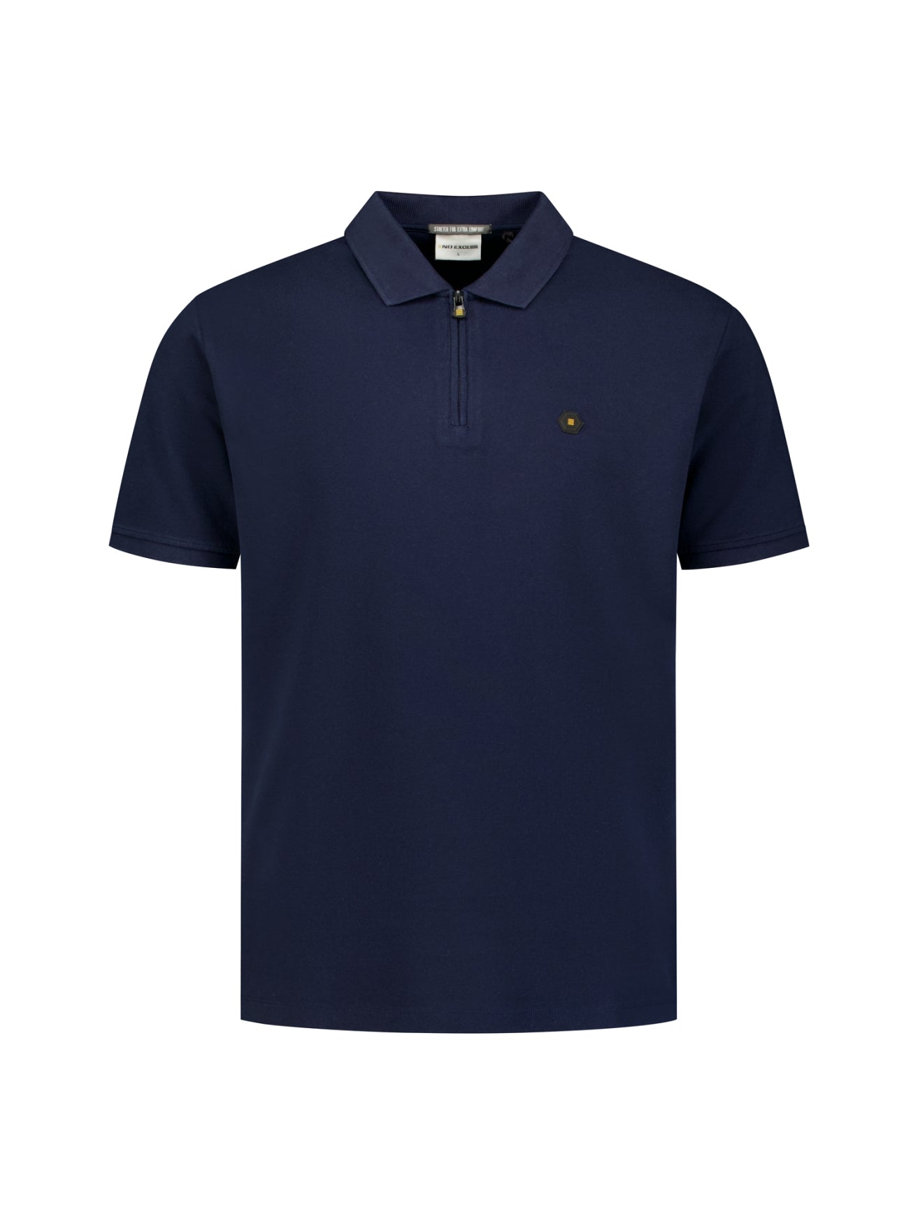 Short-sleeve half-zip polo | Night