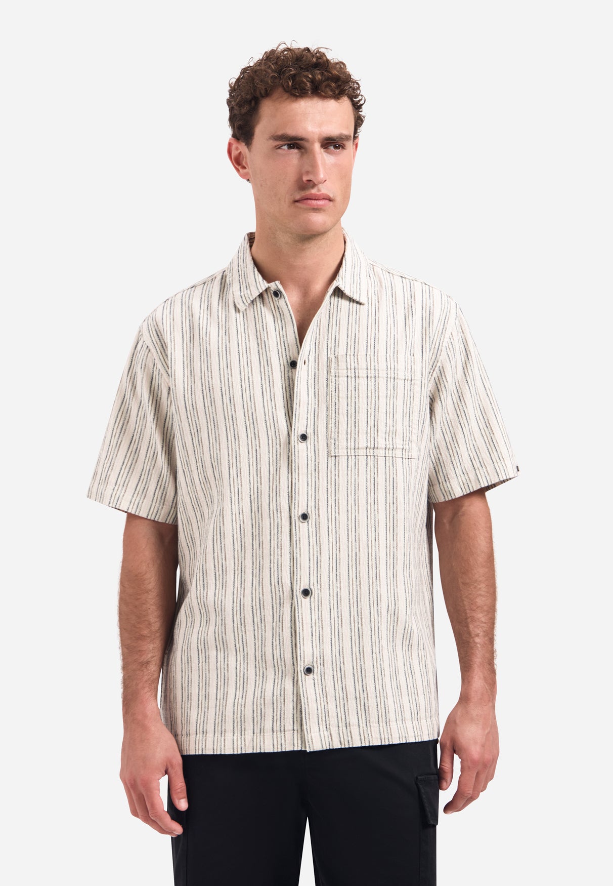 Chemise à manches courtes et rayures multicolores | Stone