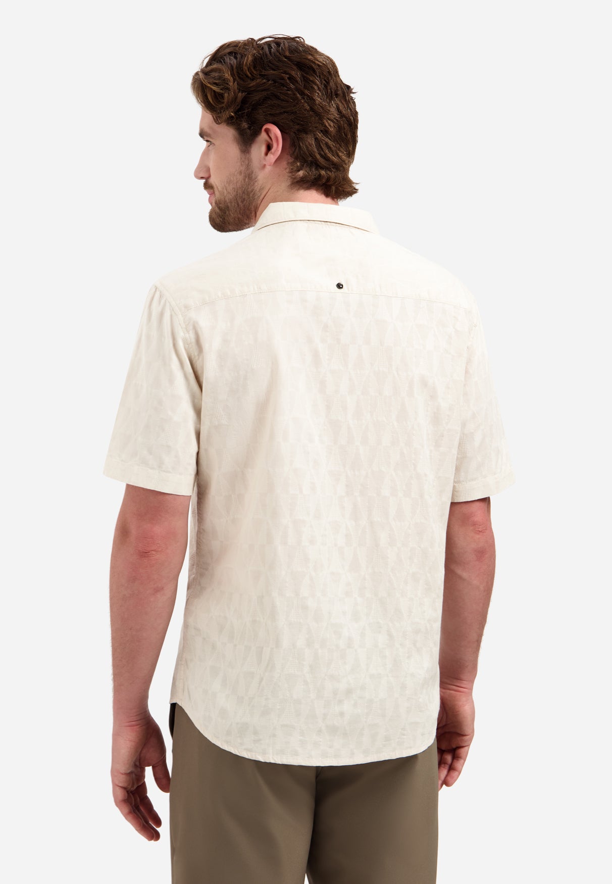 Chemise à manches courtes et imprimé jacquard | Stone