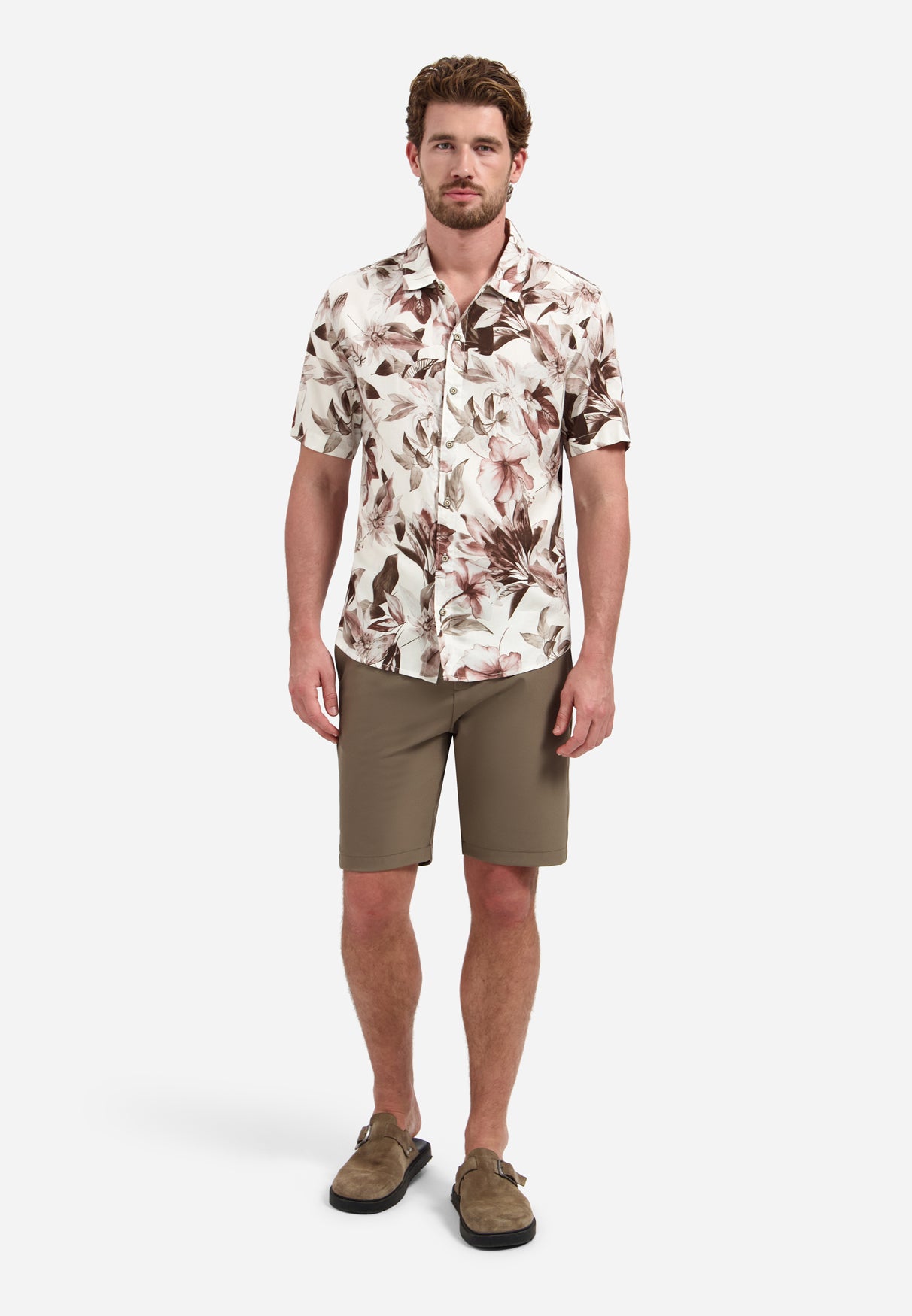 Chemise à manches courtes et imprimé floral | Coral
