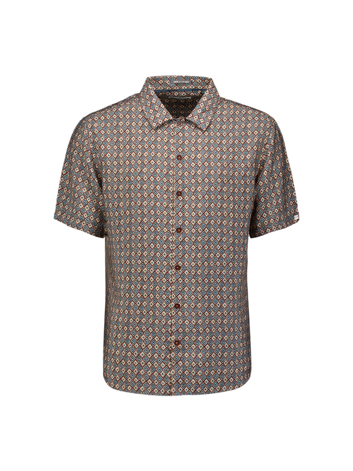 Short-sleeve shirt with an all-over print | Seablue