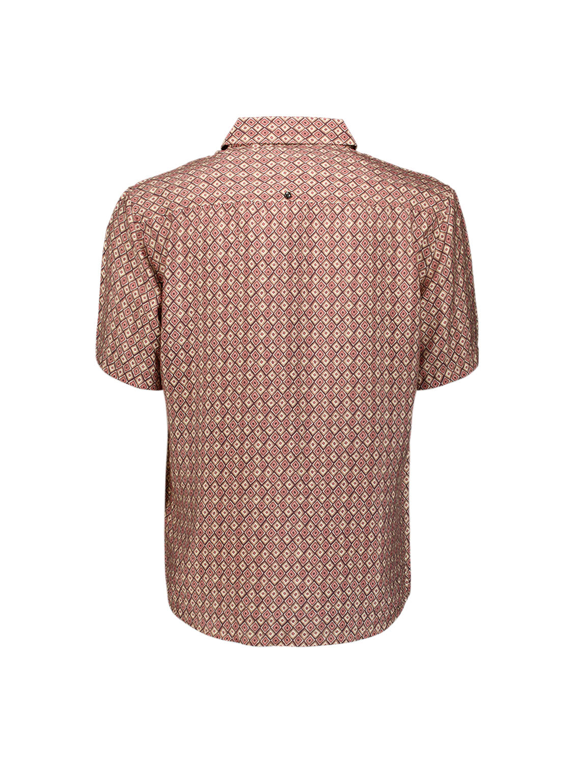 Short-sleeve shirt with an all-over print | Coral