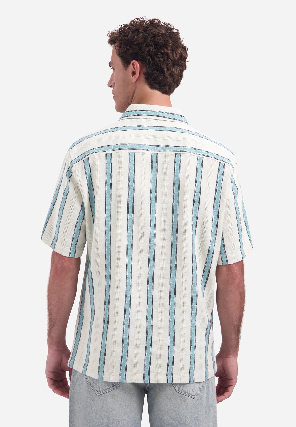 Short-sleeve shirt with stripes | Seablue