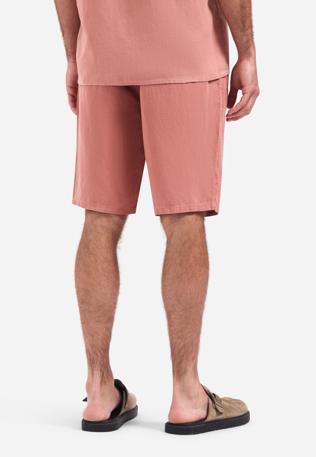 Chino shorts with drawstring | Coral