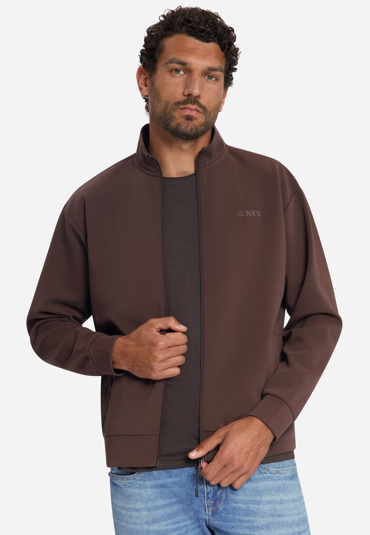 Veste Sweat Zippée | Dark Brown