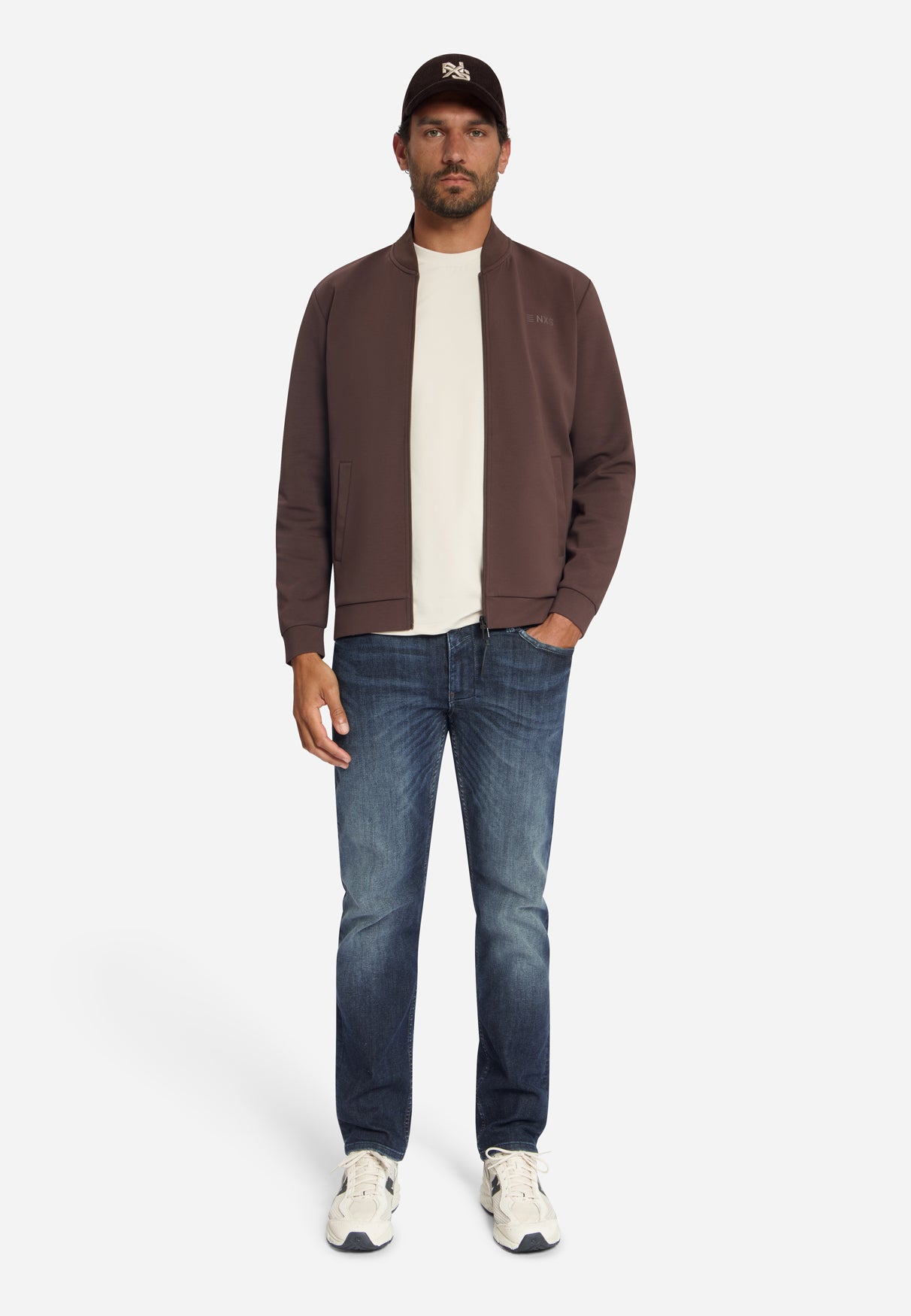 Veste Sweat Bomber | Dark Brown