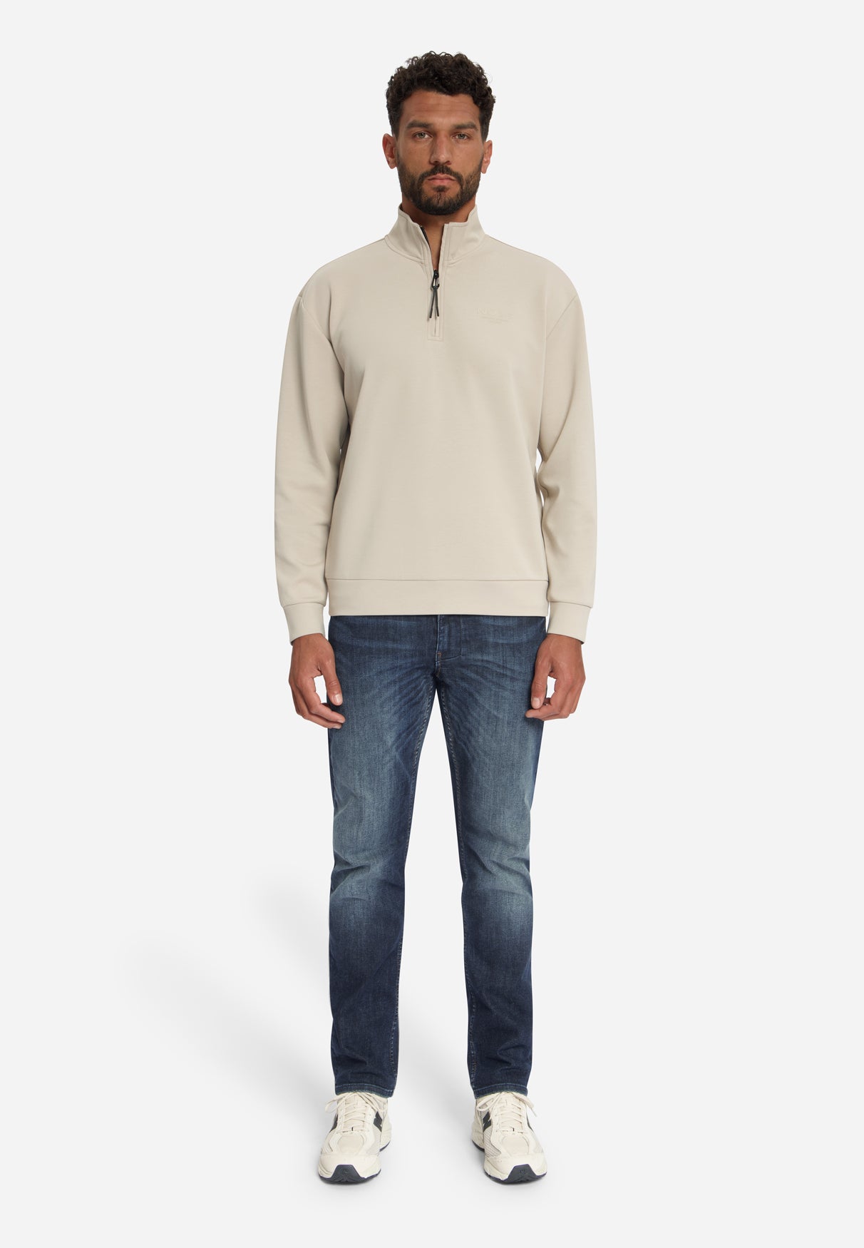 Half-Zip Sweater | Cement
