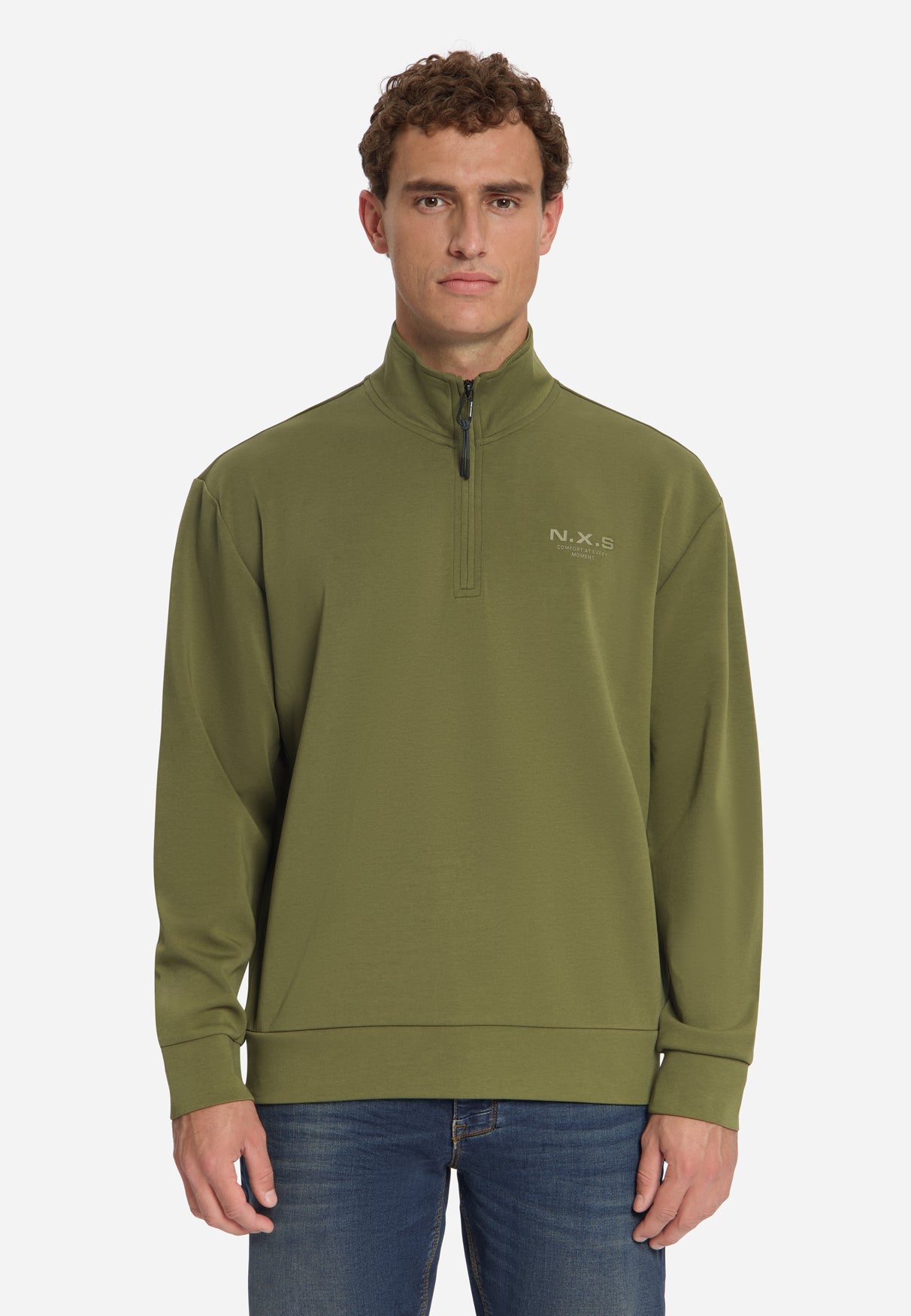Sweat à Demi-Zip | Moss