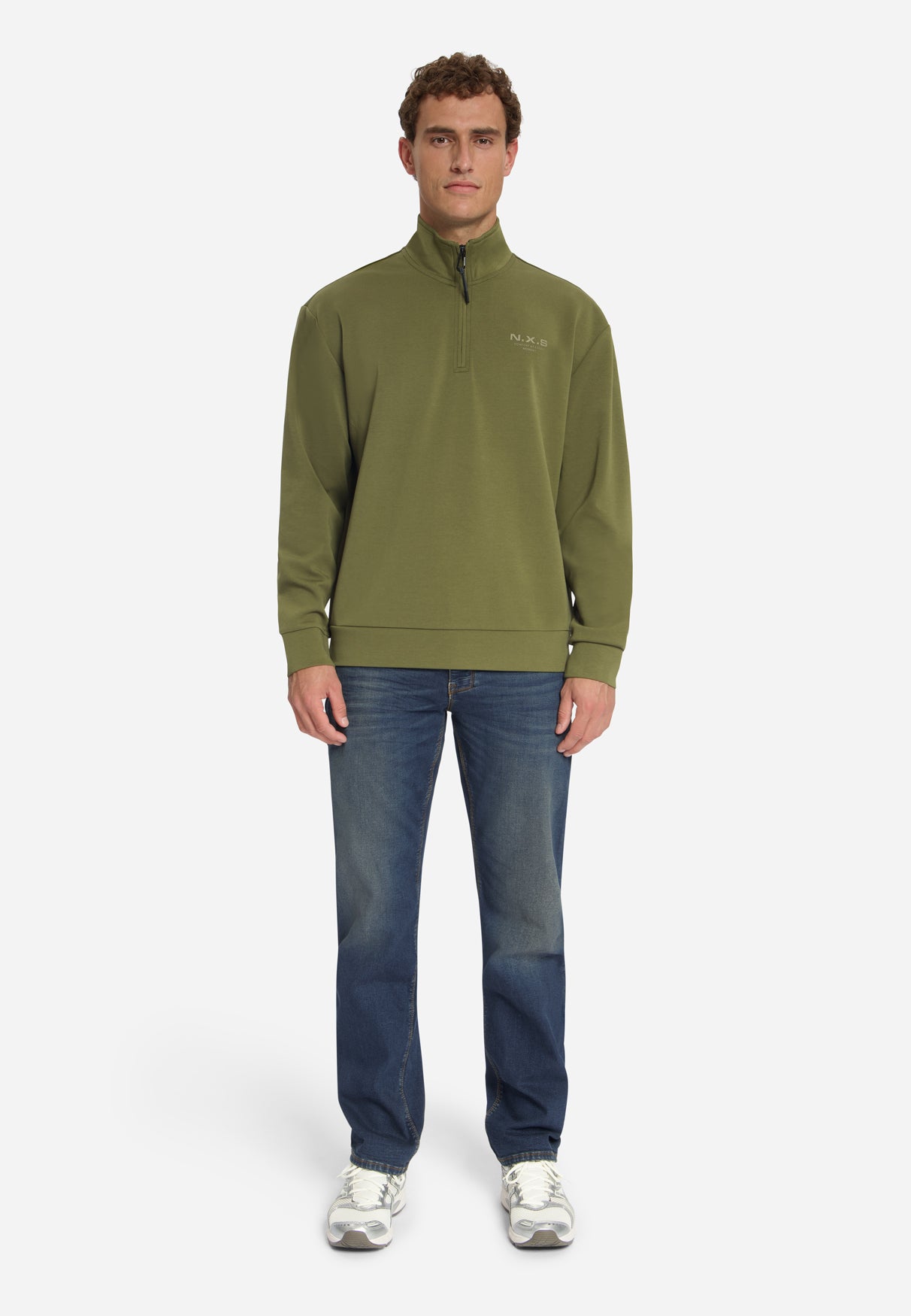 Sweat à Demi-Zip | Moss
