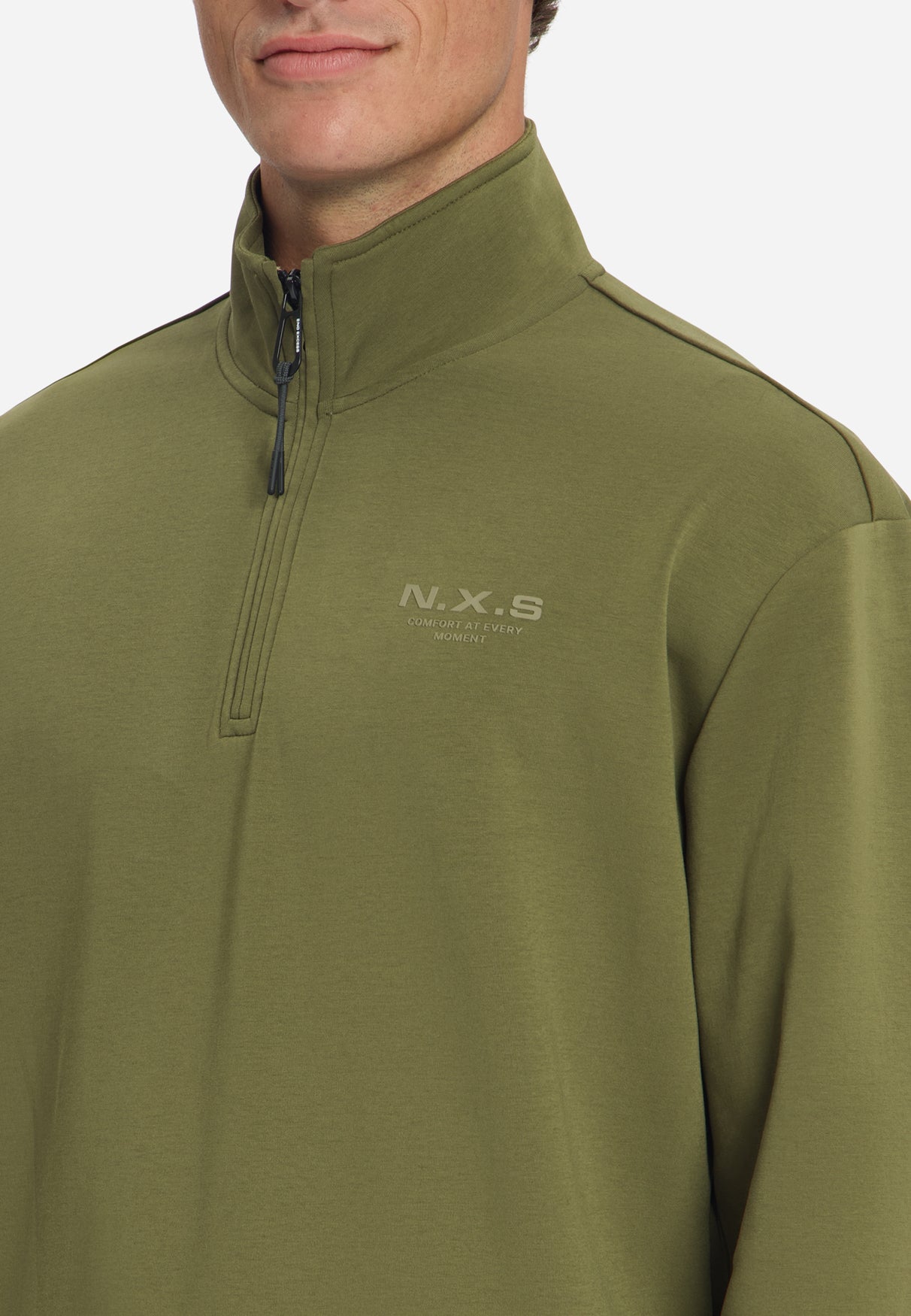 Sweat à Demi-Zip | Moss