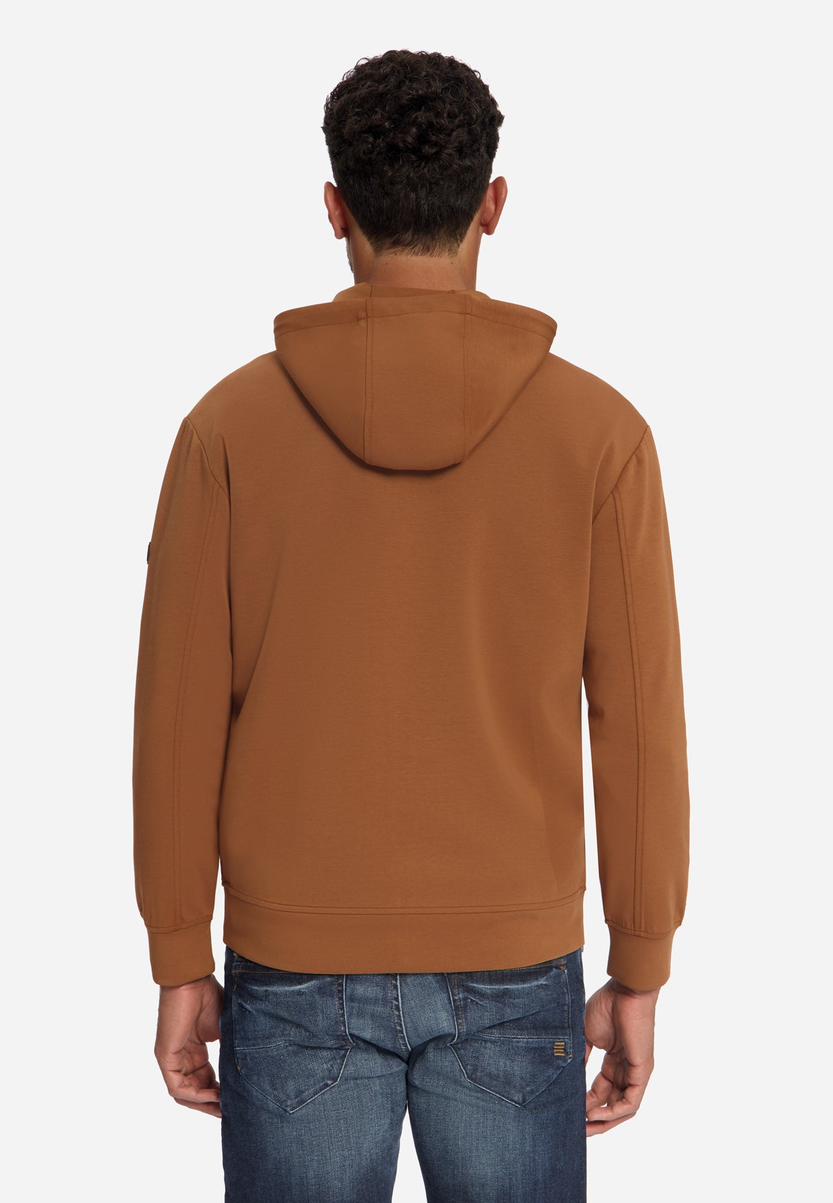 Sweat à capuche zippé | Caramel