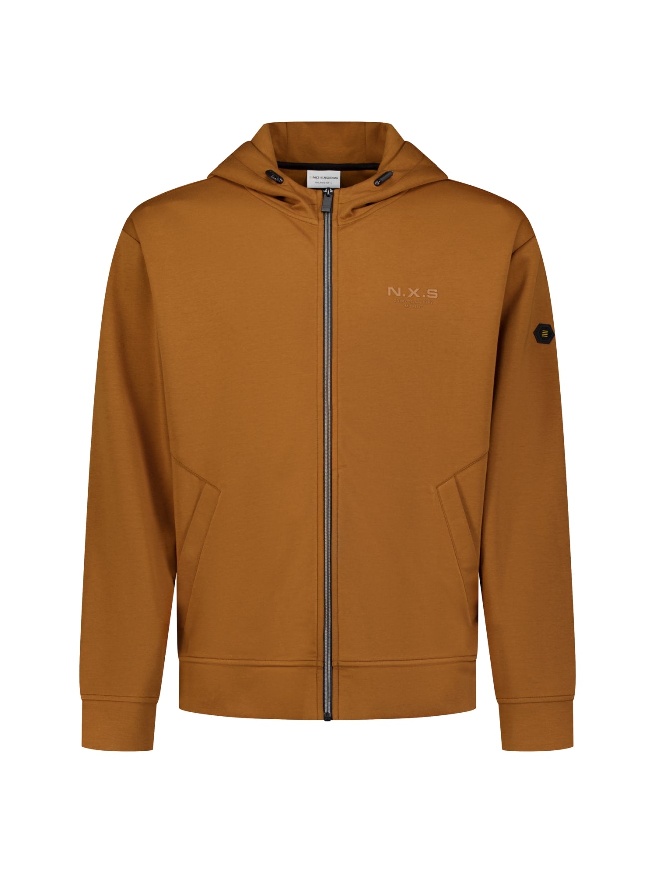 Sweat à capuche zippé | Caramel