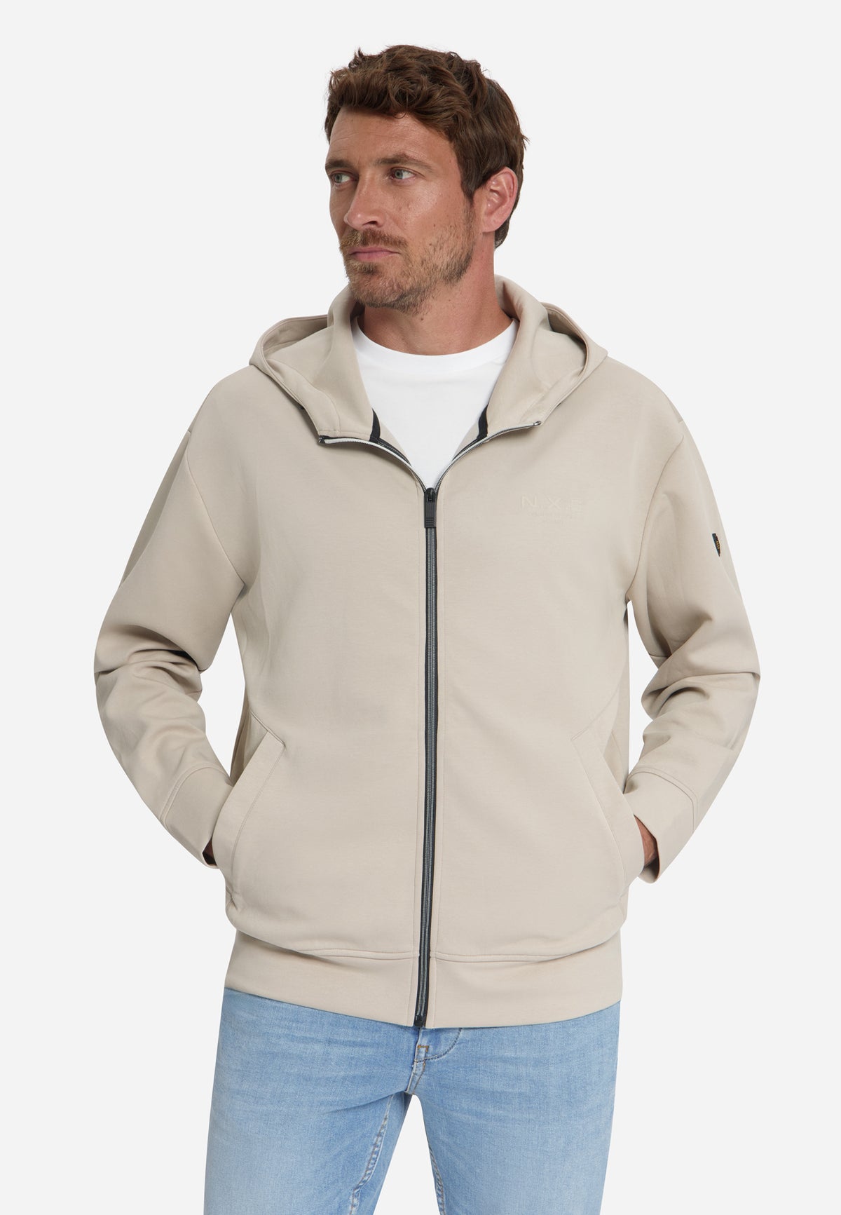 Sweat à capuche zippé | Cement