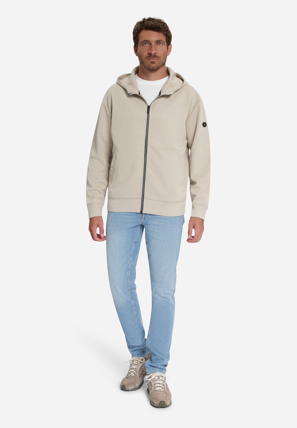 Sweat à capuche zippé | Cement