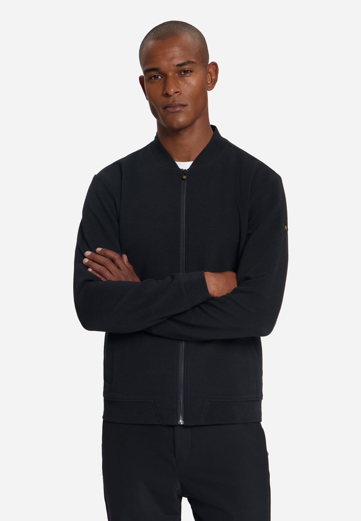 Pull texturé zippé | Black