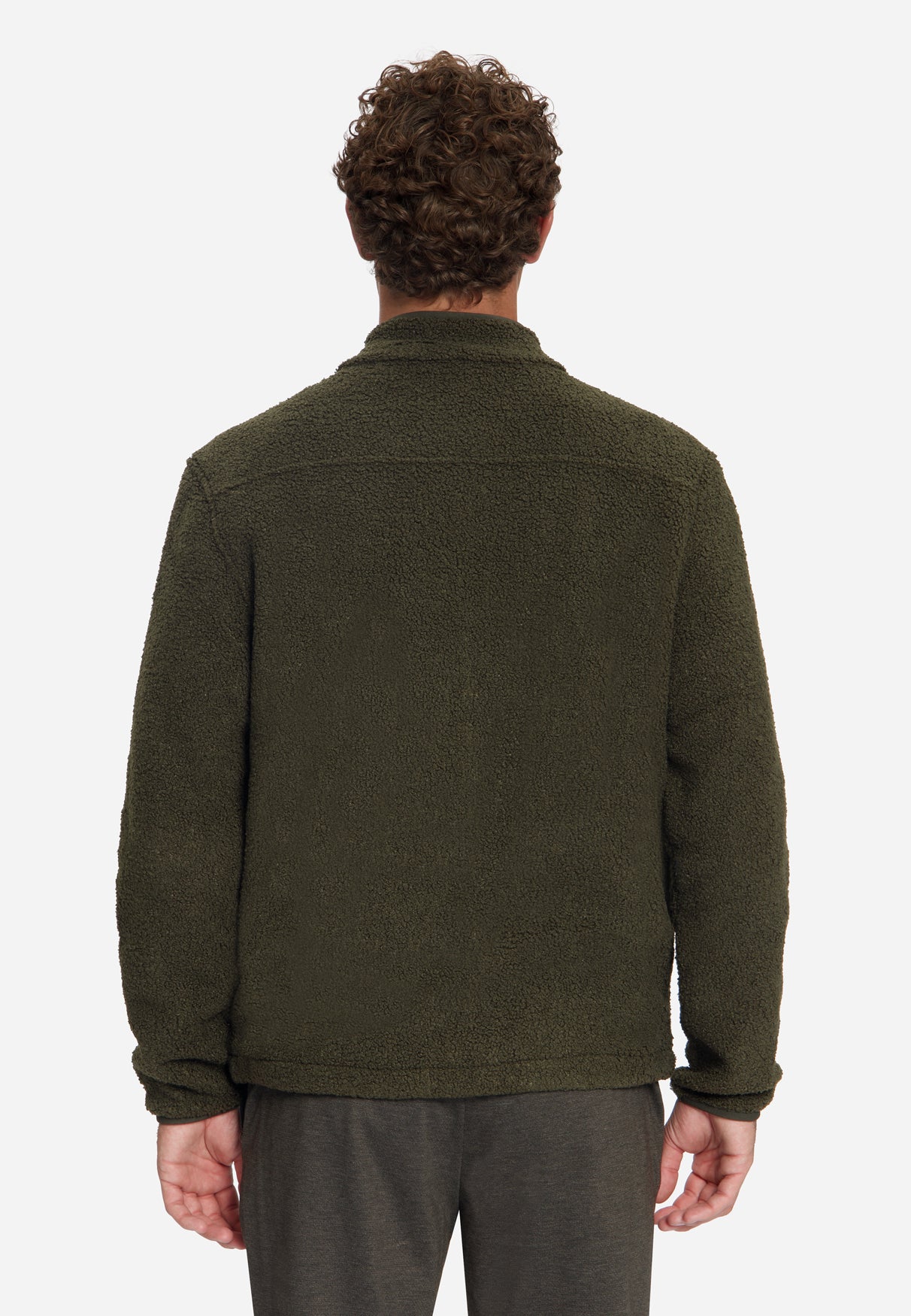 Pull Teddy zippé | Moss
