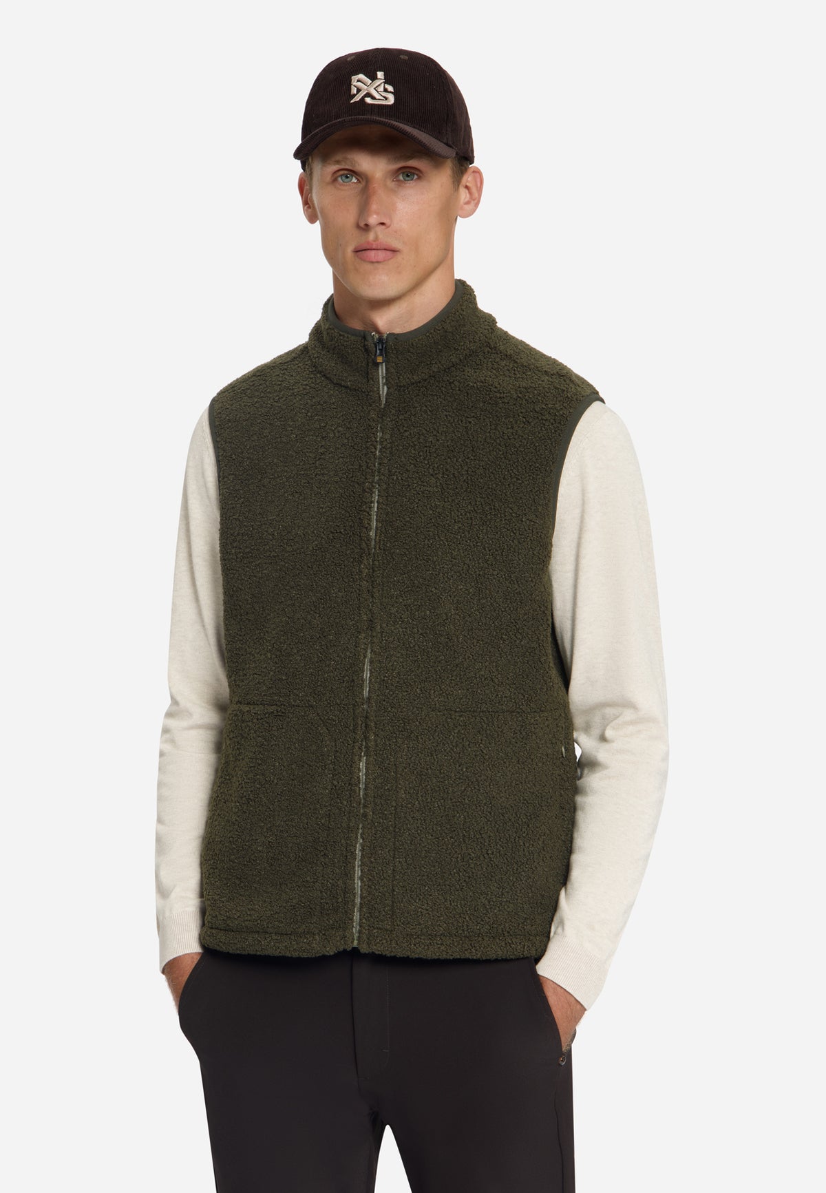 Gilet Teddy zippé | Moss
